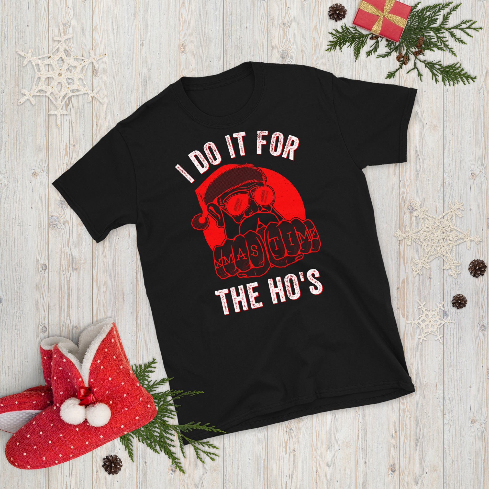 I Do It For The Hos Shirt, Rude Christmas Shirt, Santa Face Shirt, Santa Face Shirt, Rude Xmas Shirt, Offensive Xmas Gifts, Joke Xmas - Madeinsea©