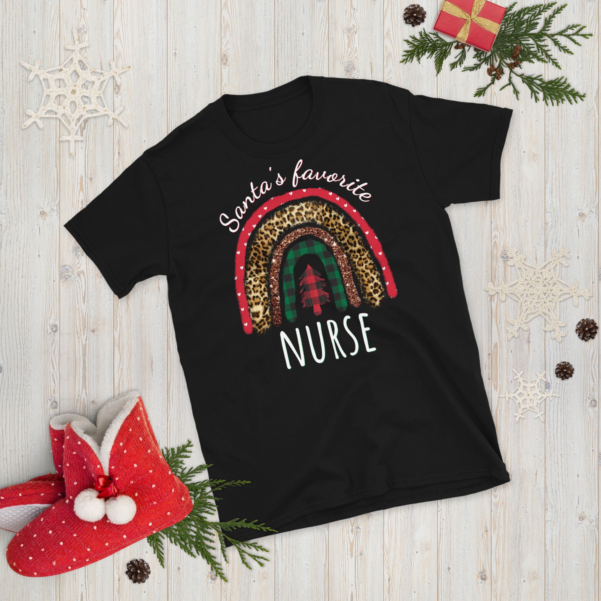 T-shirt d'infirmière préféré du Père Noël, t-shirt d'infirmière de Noël, t-shirt d'école d'infirmières, t-shirt d'école d'infirmières, t-shirt d'infirmière drôle, Noël