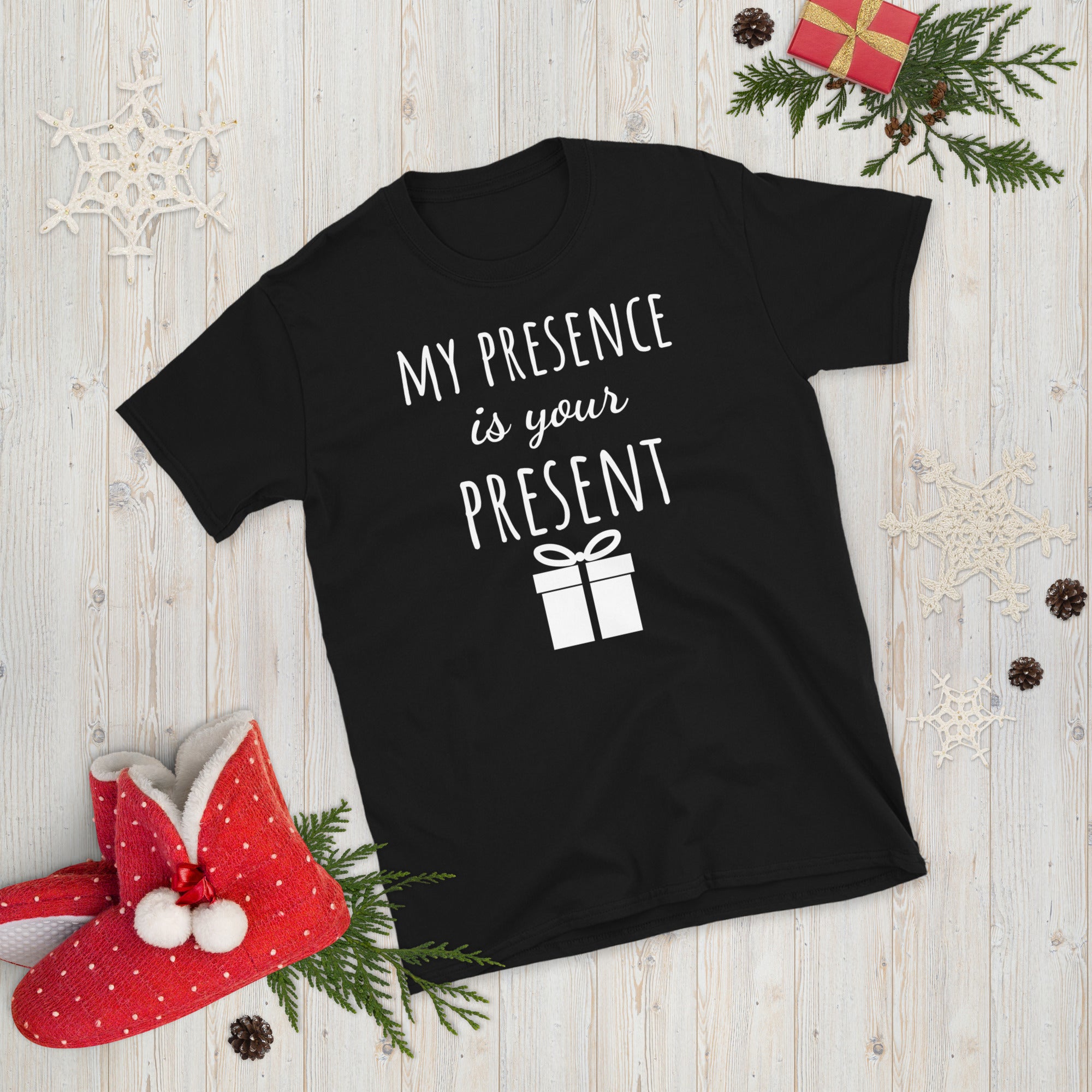 My Presence Is Your Present Shirt, Christmas Shirt for Women, Your Present Shirt, Gangsta Wrapper, Xmas Women Shirts, Funny Christmas Pajama - Madeinsea©
