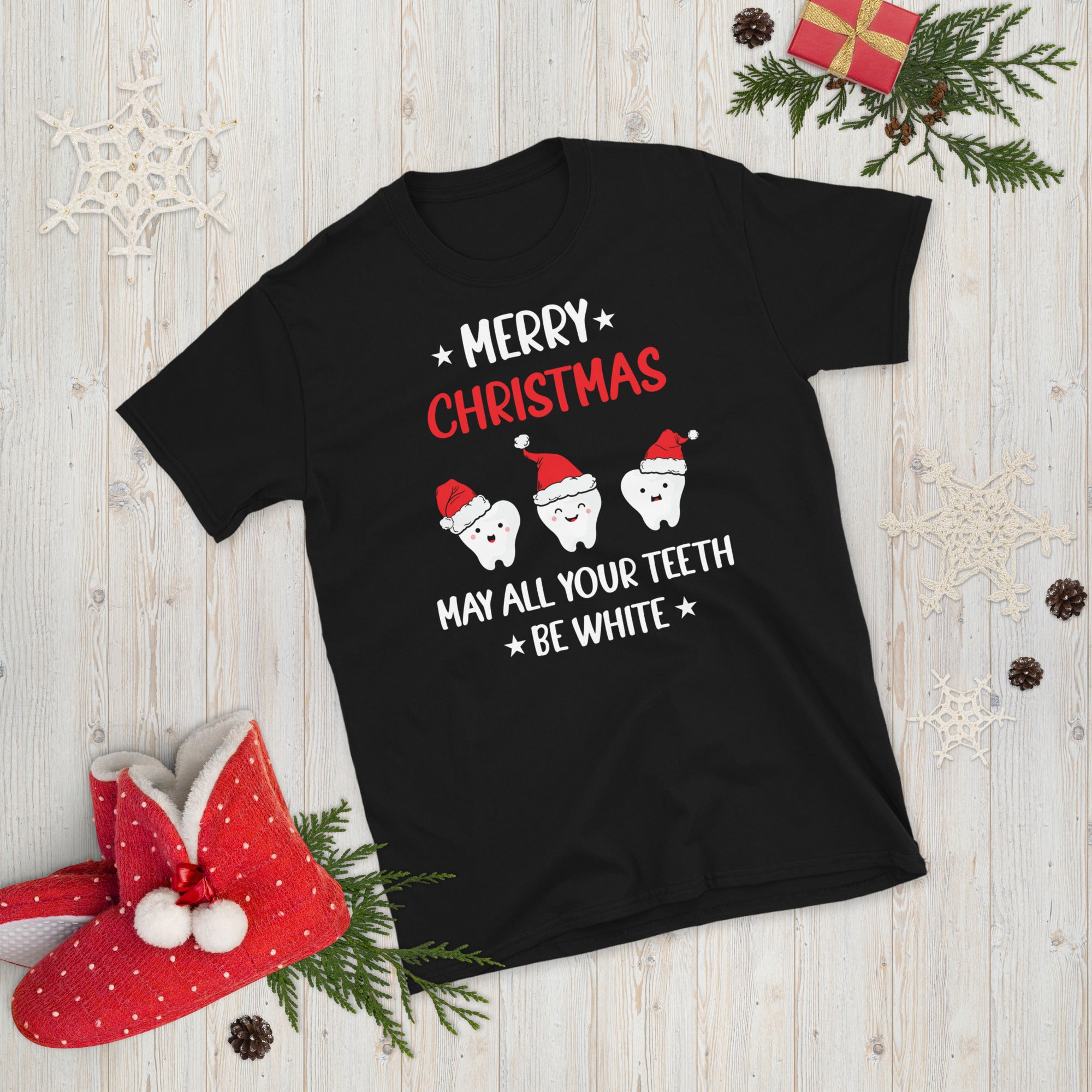 Dental Christmas Shirt, Dentist Xmas T Shirt, Funny Dentist Shirt, Dental Life Shirt, Christmas Gifts For Dentist, Teeth Santa Shirt - Madeinsea©
