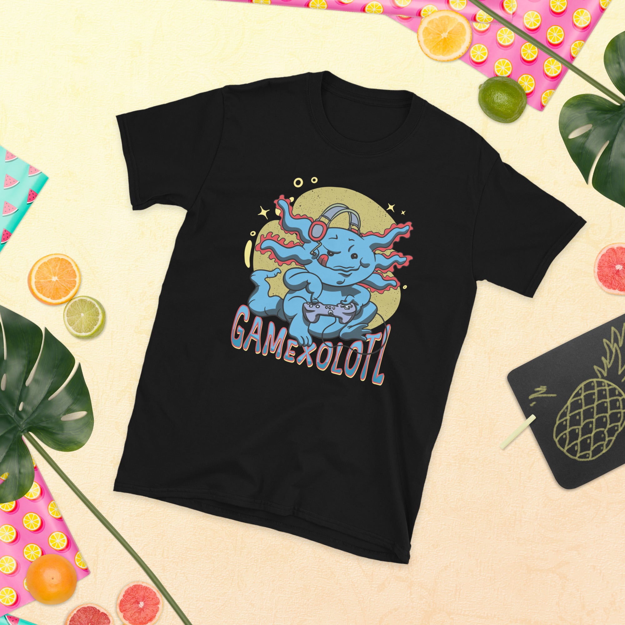 Axolotl Gamer T-Shirt, Axolotl Playing Video Games, Axolotl Shirt, Gamesolotl, Gamexolotl T Shirt, Mexican Salamander Gaming Gift - Madeinsea©