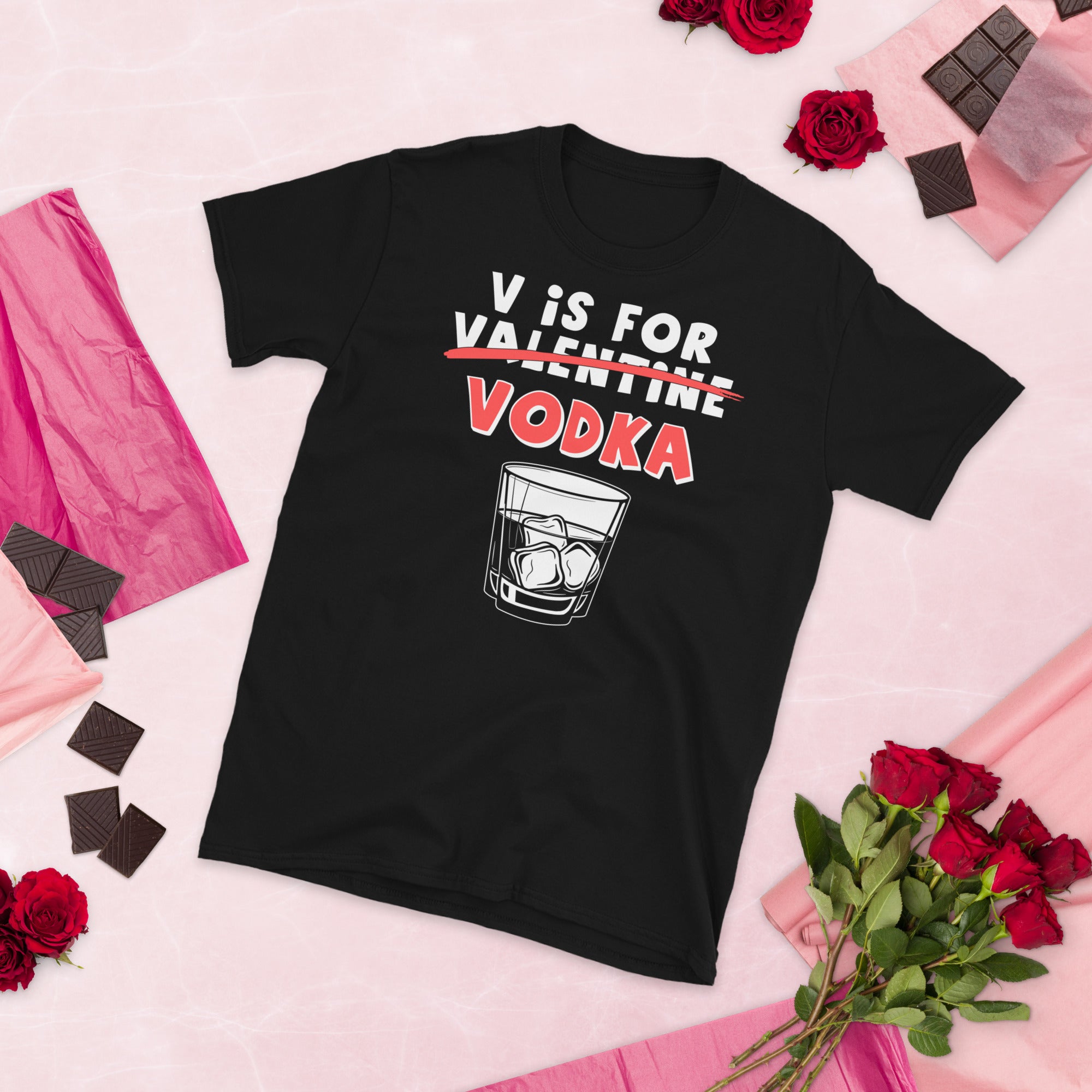 V steht für Wodka Shirt, Wodka Liebhaber T-Shirt, Lustiges Valentinstag Shirt, Wodka Shirt, Valentinstag Geschenke, Lustiges Alkohol Geschenk, Wodka T-Shirt