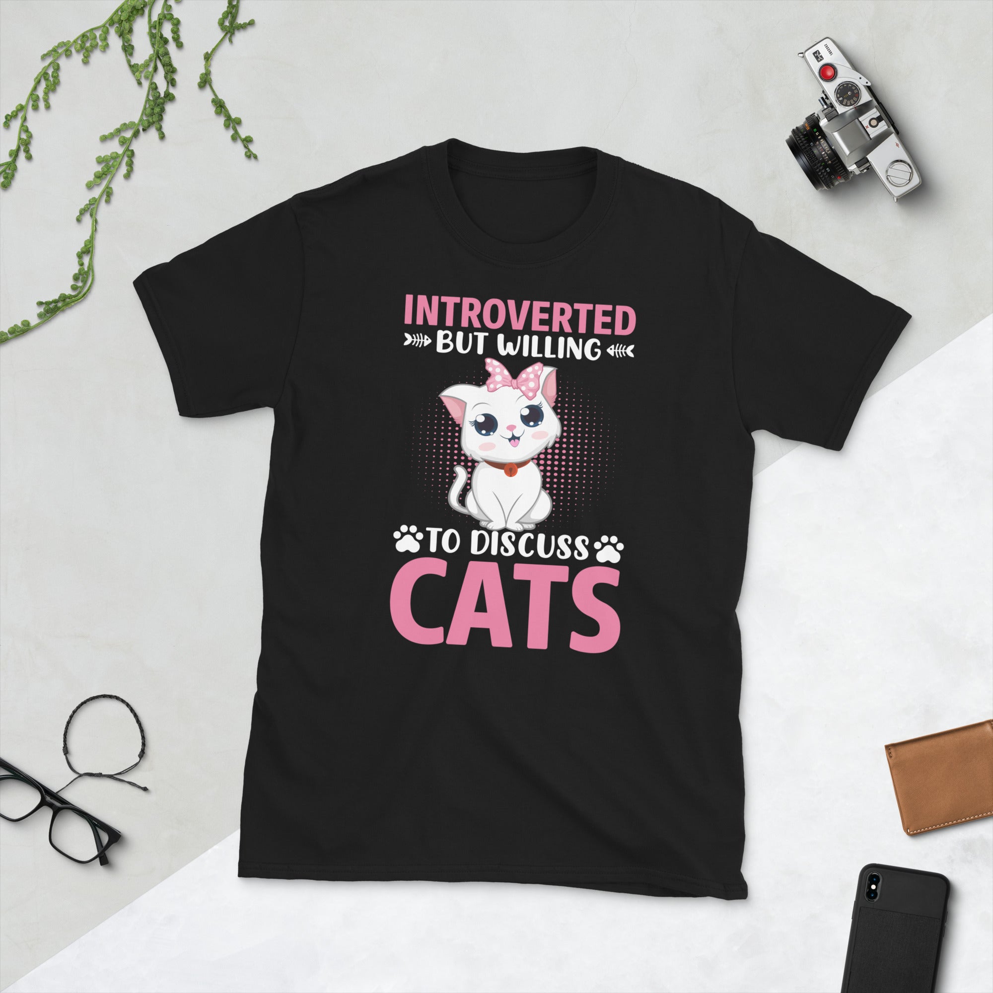 Introvertiertes, aber bereit, über Katzen zu diskutieren, Lustiges introvertiertes Katzenbesitzer-Shirt, introvertiertes Geschenk, introvertiertes Shirt, lustiges Katzenshirt, Kitty-T-Shirt