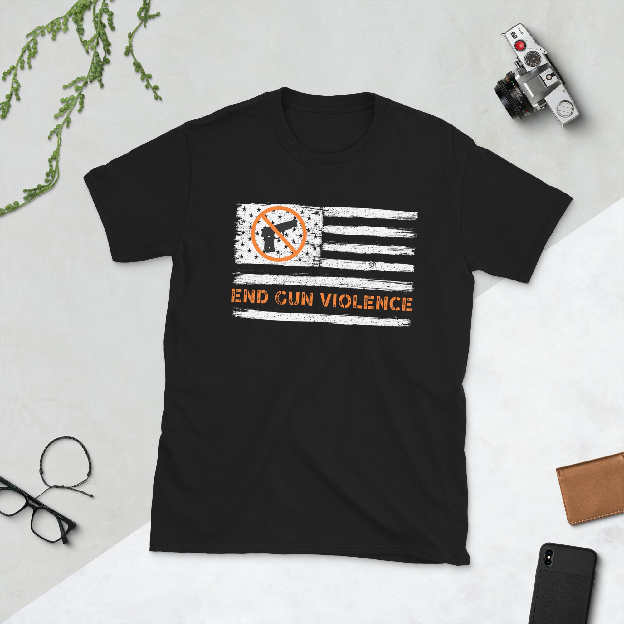 End Gun Violence American Flag Shirt, Anti Gun Shirt, Gun Control Tee, Wear Orange Tshirt, Enough Shirt, Gun Reform T-Shirt, Stop Guns Gifts