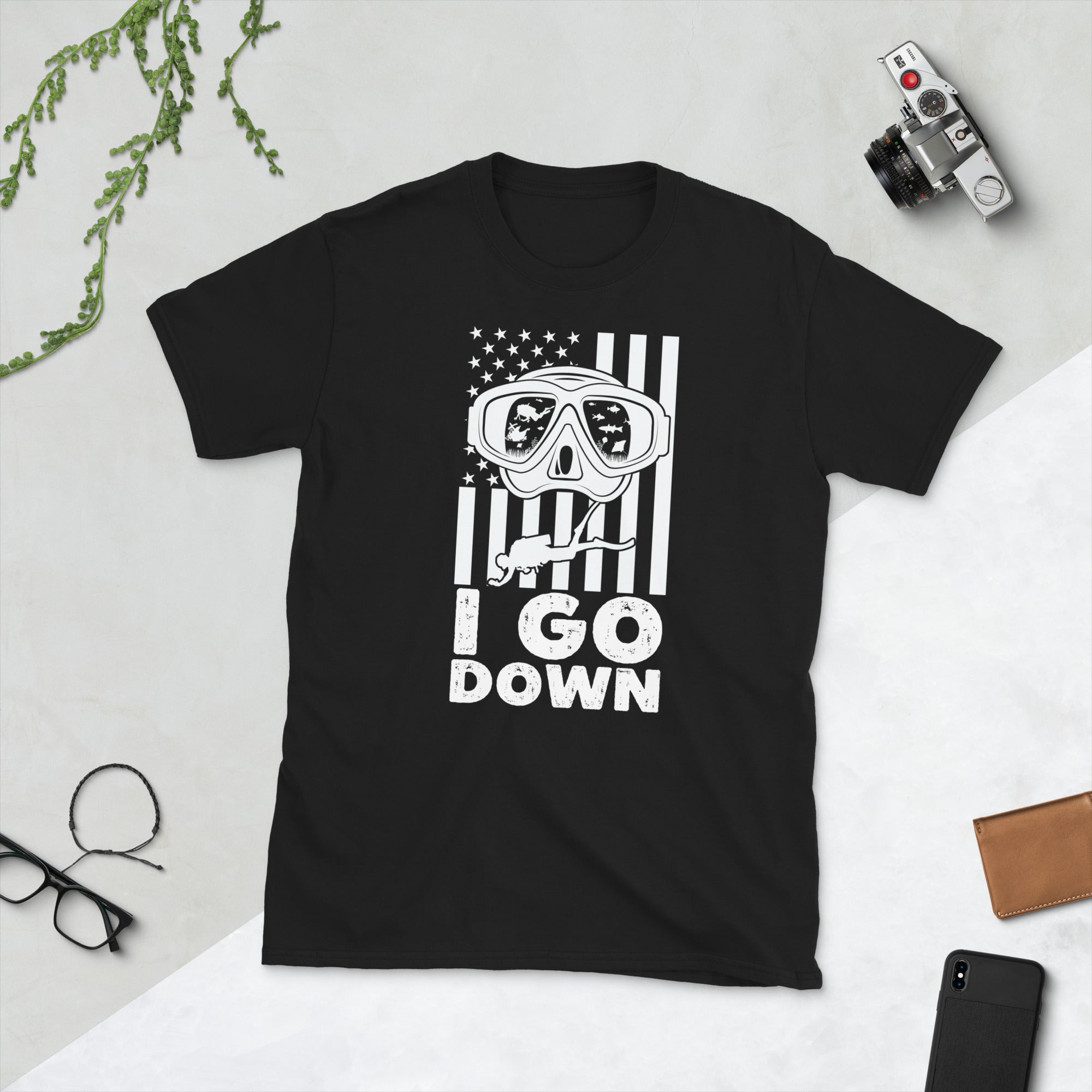 I Go Down Funny Scuba Diving Instructor Shirt, Freediving Tee, Vintage
