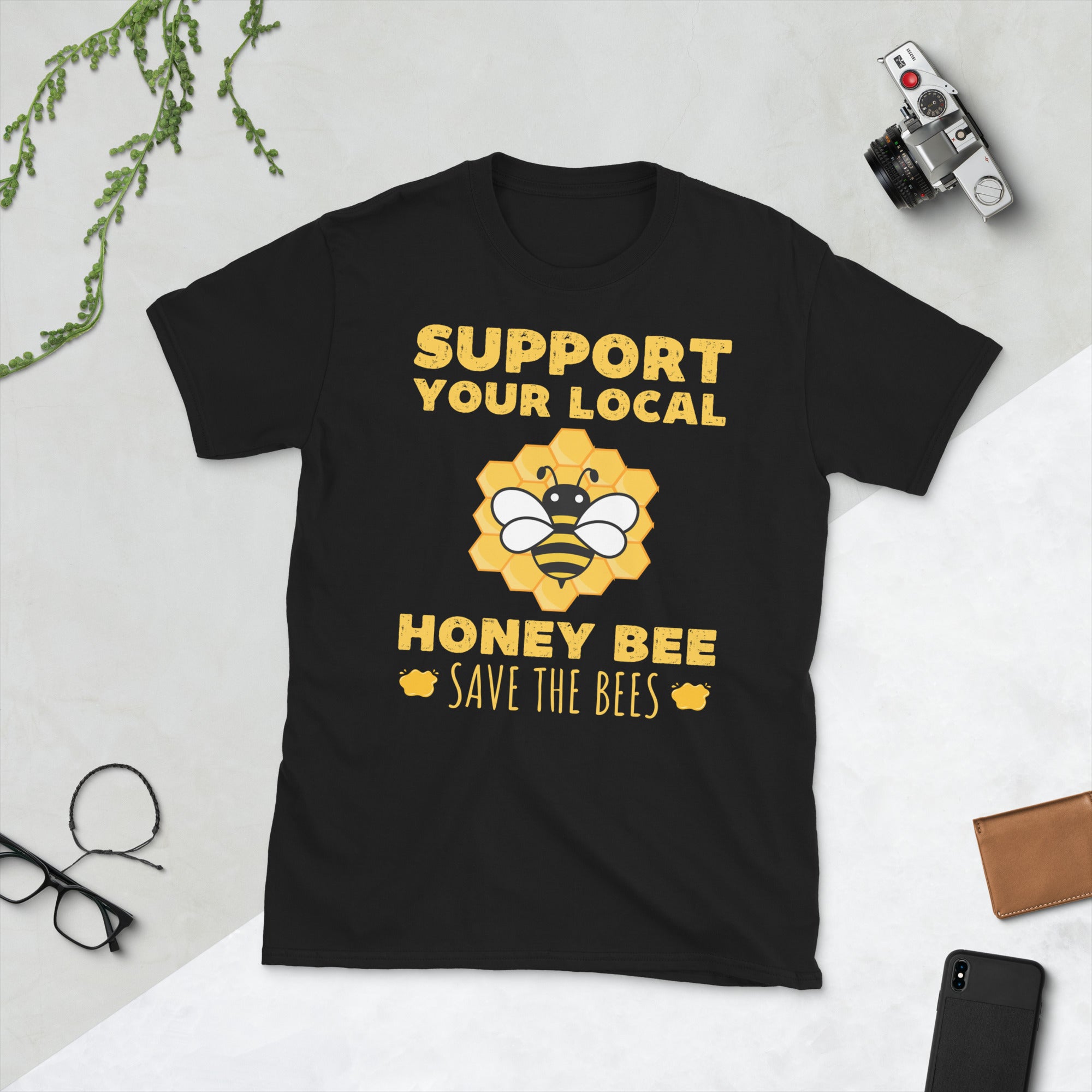 T-shirt Sauvez les abeilles, soutenez votre abeille locale, t-shirt d'apiculture, cadeau de t-shirt d'apiculteur drôle, t-shirt d'apiculteur, t-shirt de jardinier, amoureux des abeilles