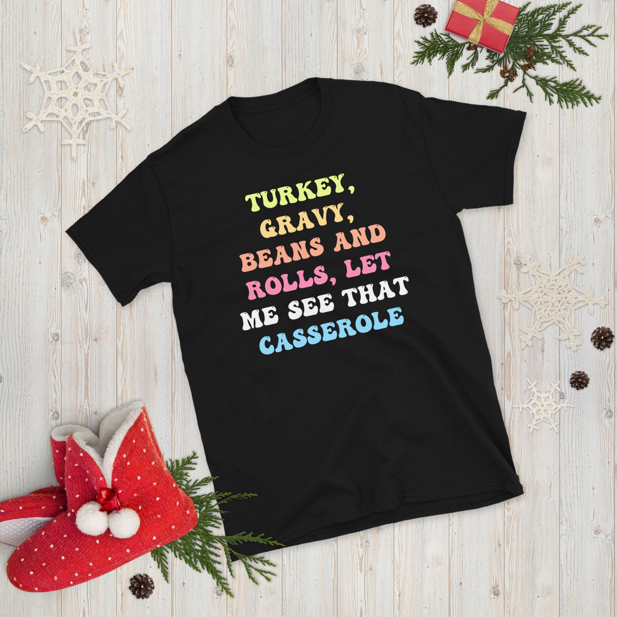 Turkey Gravy Beans And Rolls Let Me See That Casserole, Thanksgiving Funny Shirt, Turkey Lover Groovy TShirt, Family Thanksgiving Gift Tee - Madeinsea©