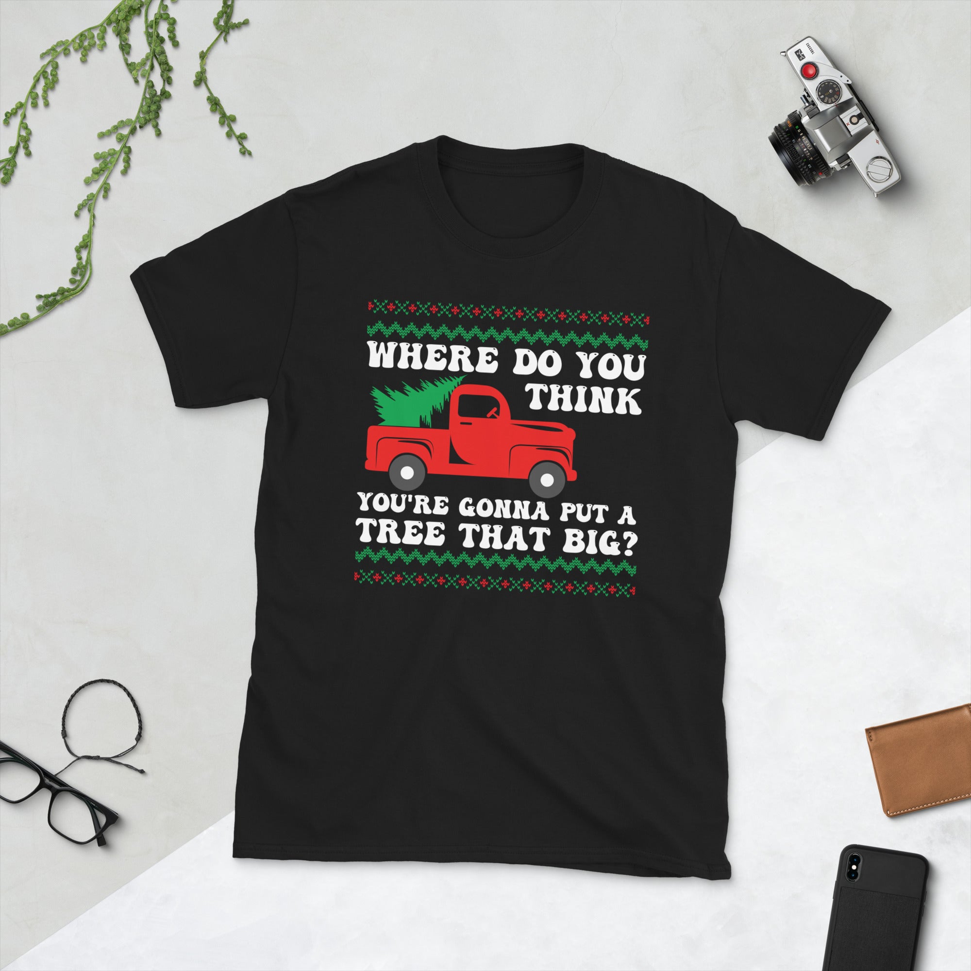 Where Do You Think You're Gonna Put A Tree That Big, Bend Over And I'll Show You, Funny Christmas Couples Matching Shirt Shirt - Madeinsea©
