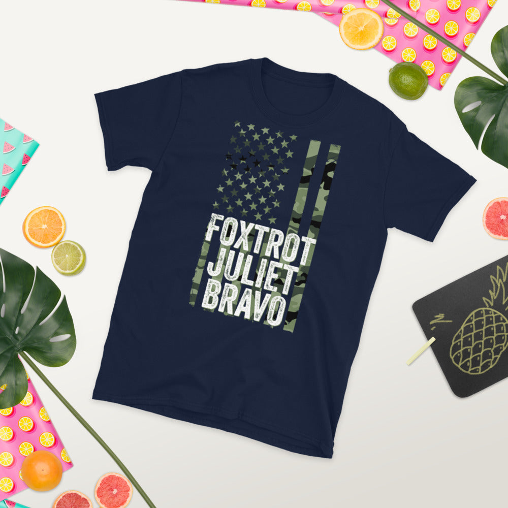 FJB Shirt, #FJB, Fjb Pro America Shirt, Foxtrot Juliet Bravo, Military Alphabet Code Camo Pro America T Shirt FJB, Anti Biden, Political Tee - Madeinsea©