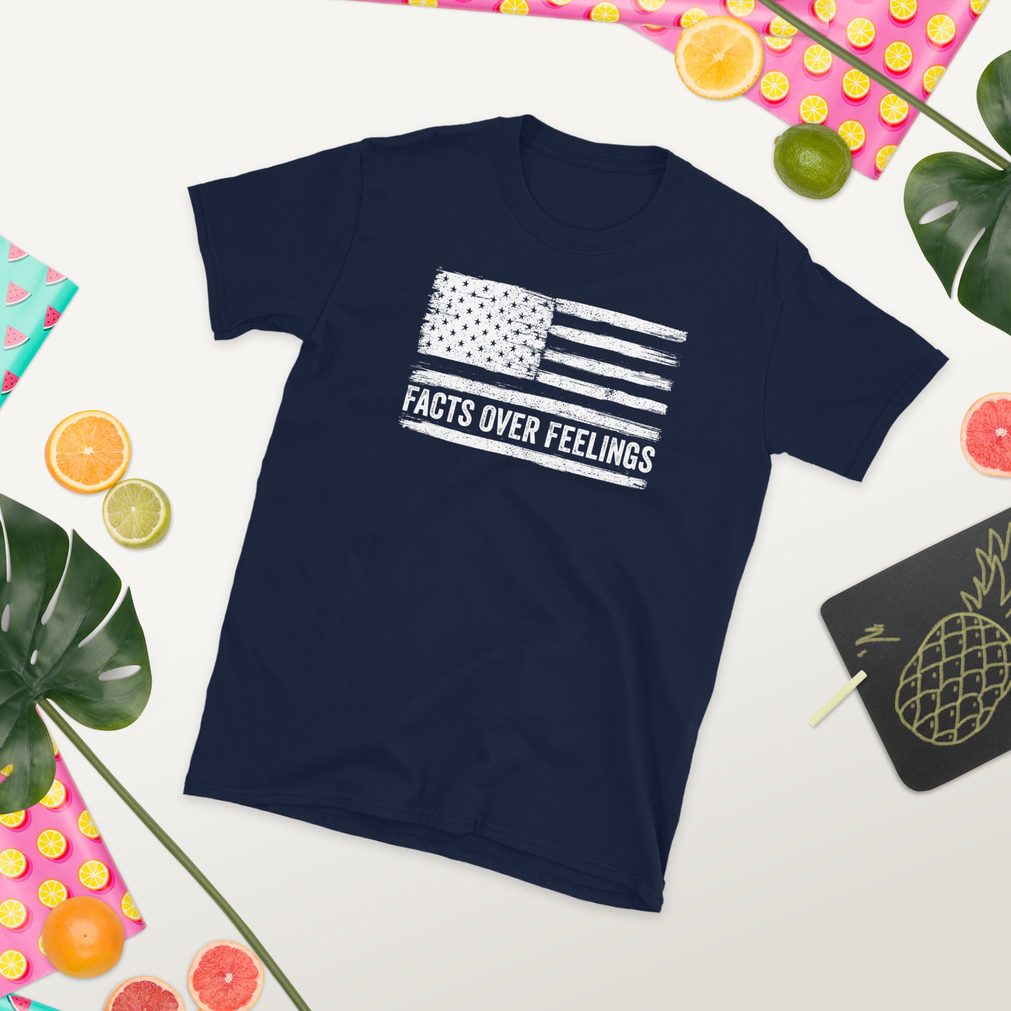 Facts Over Feelings, Facts Matter Shirt, Facts Don't Care About Your Feelings T-Shirt, Republican Shirt, Conservative Shirt, USA Flag Tee - Madeinsea©