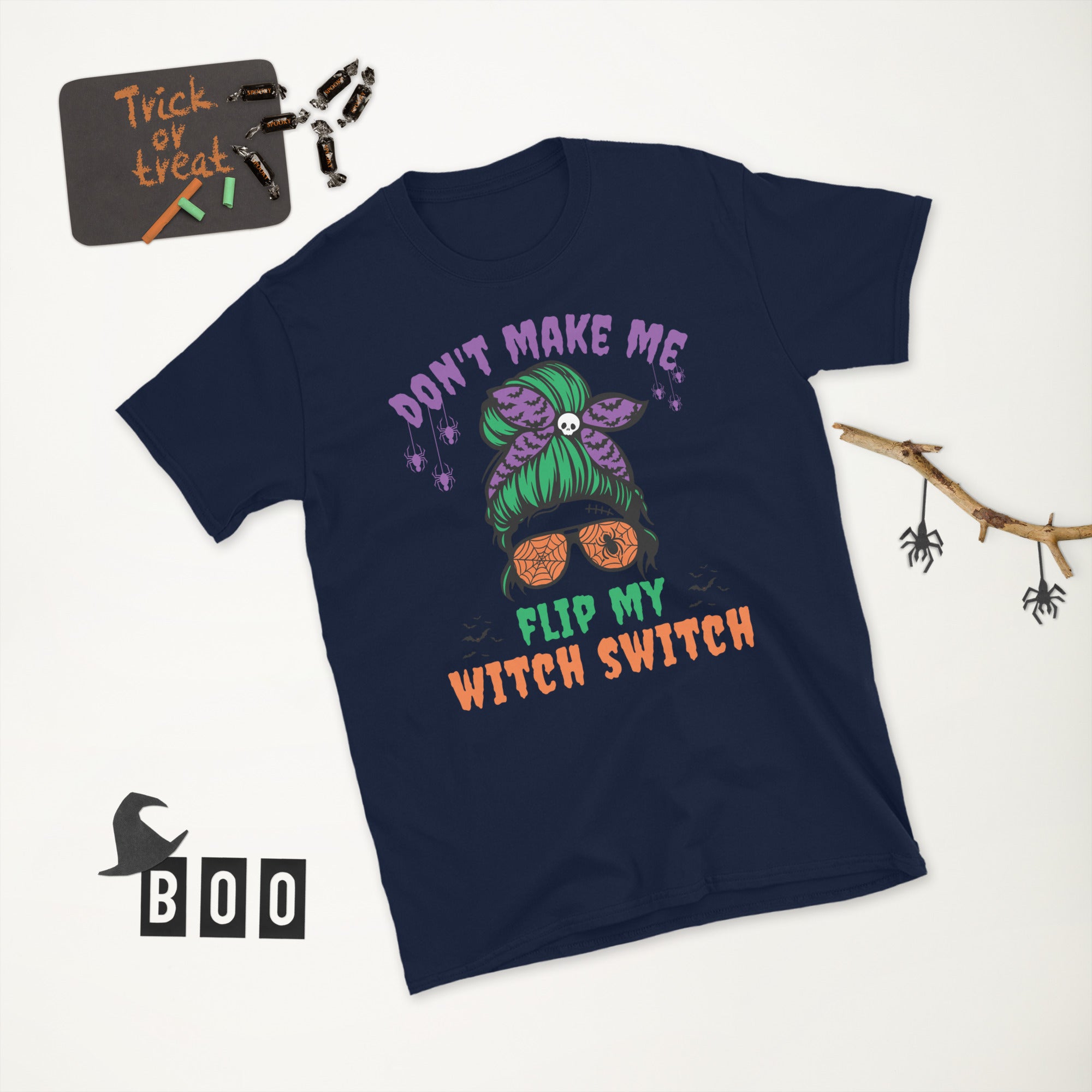 Don't Make Me Flip My Witch Switch, Funny Halloween Shirt, Halloween Costume, Funny Gift For Mom, Cute Halloween Witch Tshirt, Witch Tee - Madeinsea©