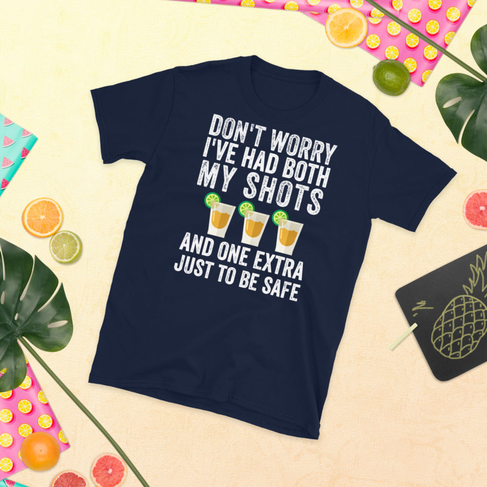 Don't Worry I've Had Both My Shots Shirt Funny Tequila Vintage T-Shirt, Booster shot, Third shot, Extra shot, Funny Vaccination Tequila Shot - Madeinsea©