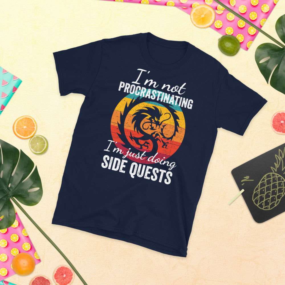 Not Procrastinating, Doing Side Quests, Procrastination Shirt, Not Proctastinating, Sarcastic Gaming Shirt, Side Quests, RPG Gamer Shirt - Madeinsea©