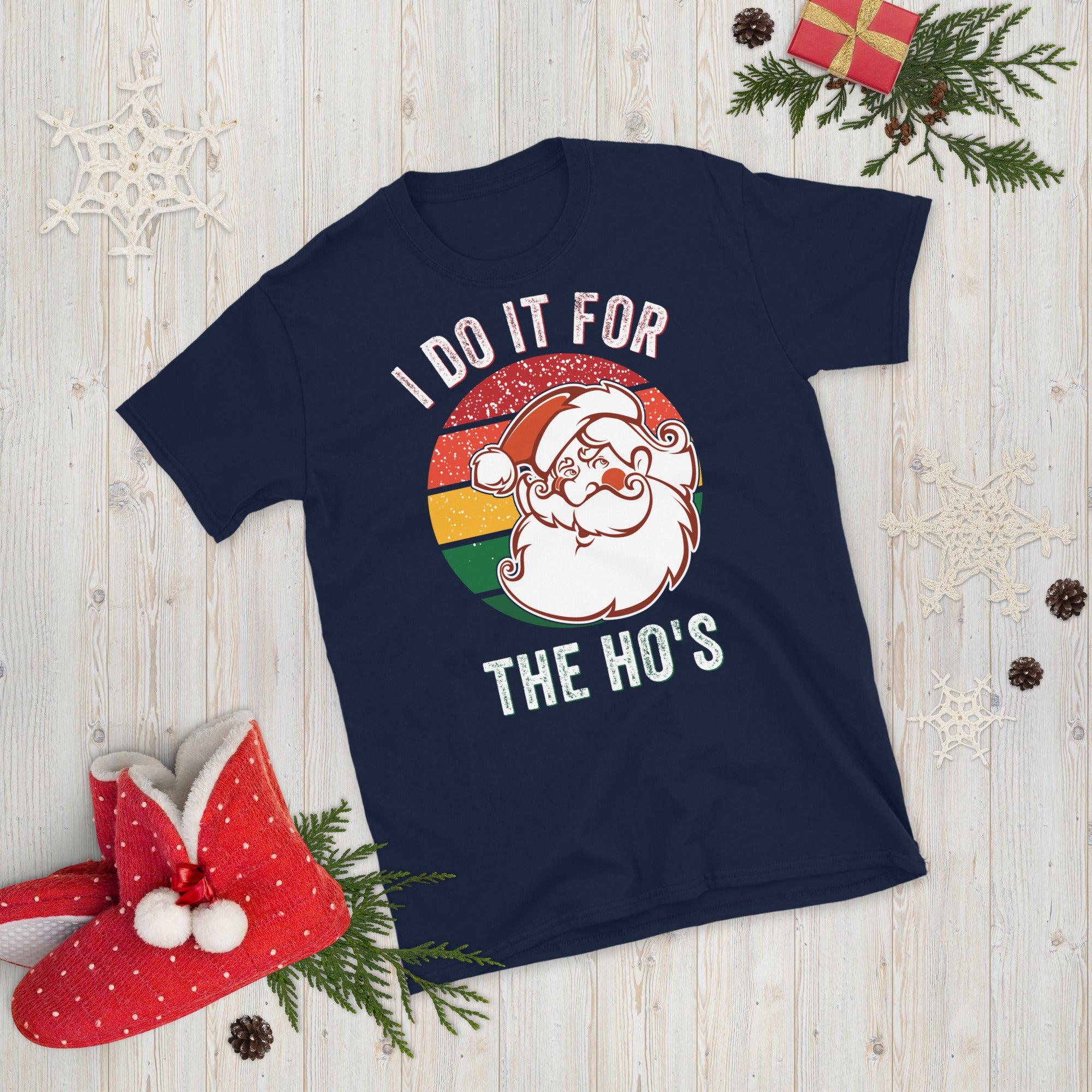 I Do It For The Hos Shirt, Unhöfliches Weihnachtsshirt, Weihnachtsmanngesichtsshirt, Unhöfliches Weihnachtsshirt, Offensiv-Weihnachtsgeschenke, Witz-Weihnachtsshirt