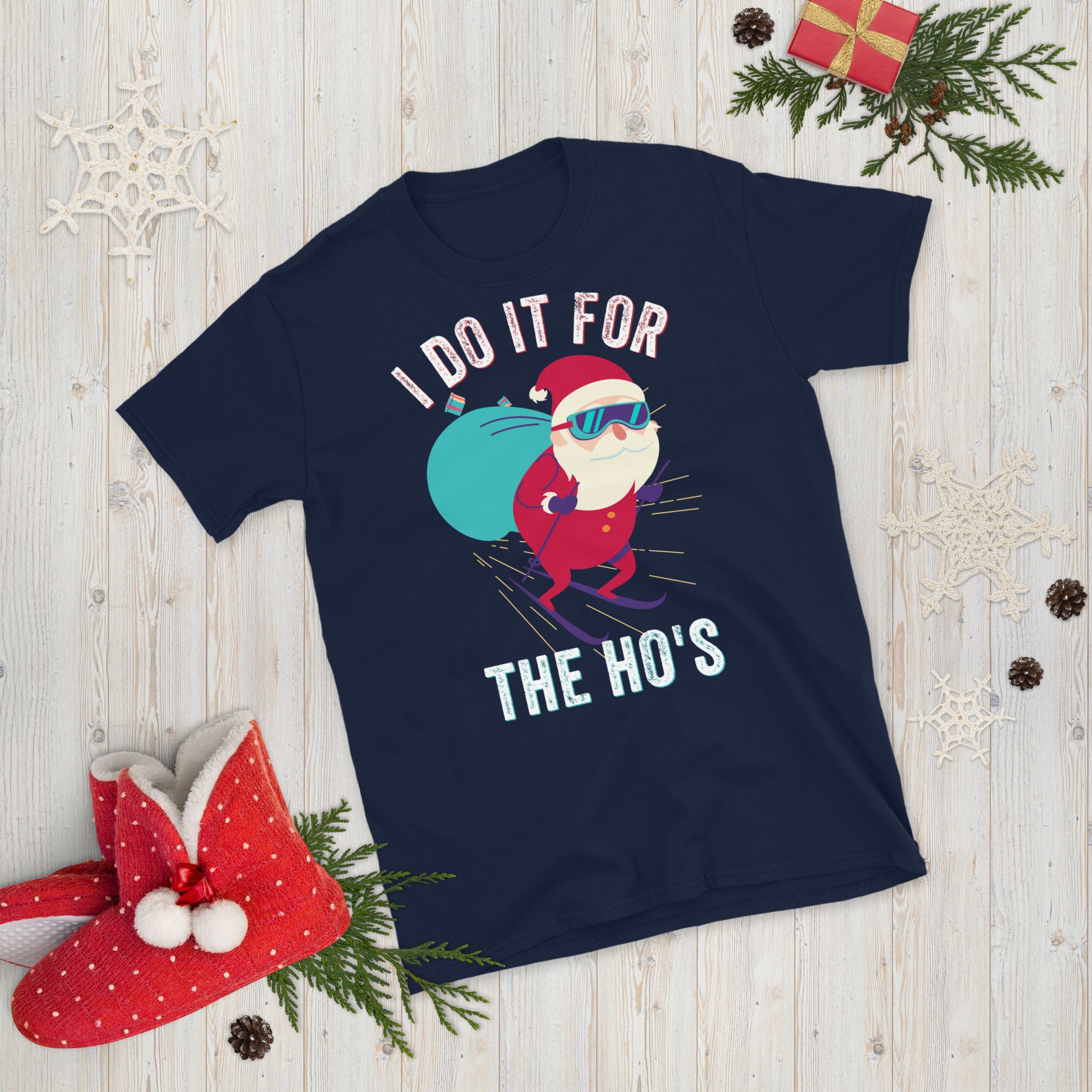 I Do It For The Hos Shirt, Unhöfliches Weihnachtsshirt, Weihnachtsmanngesichtsshirt, Unhöfliches Weihnachtsshirt, Offensiv-Weihnachtsgeschenke, Witz-Weihnachtsshirt