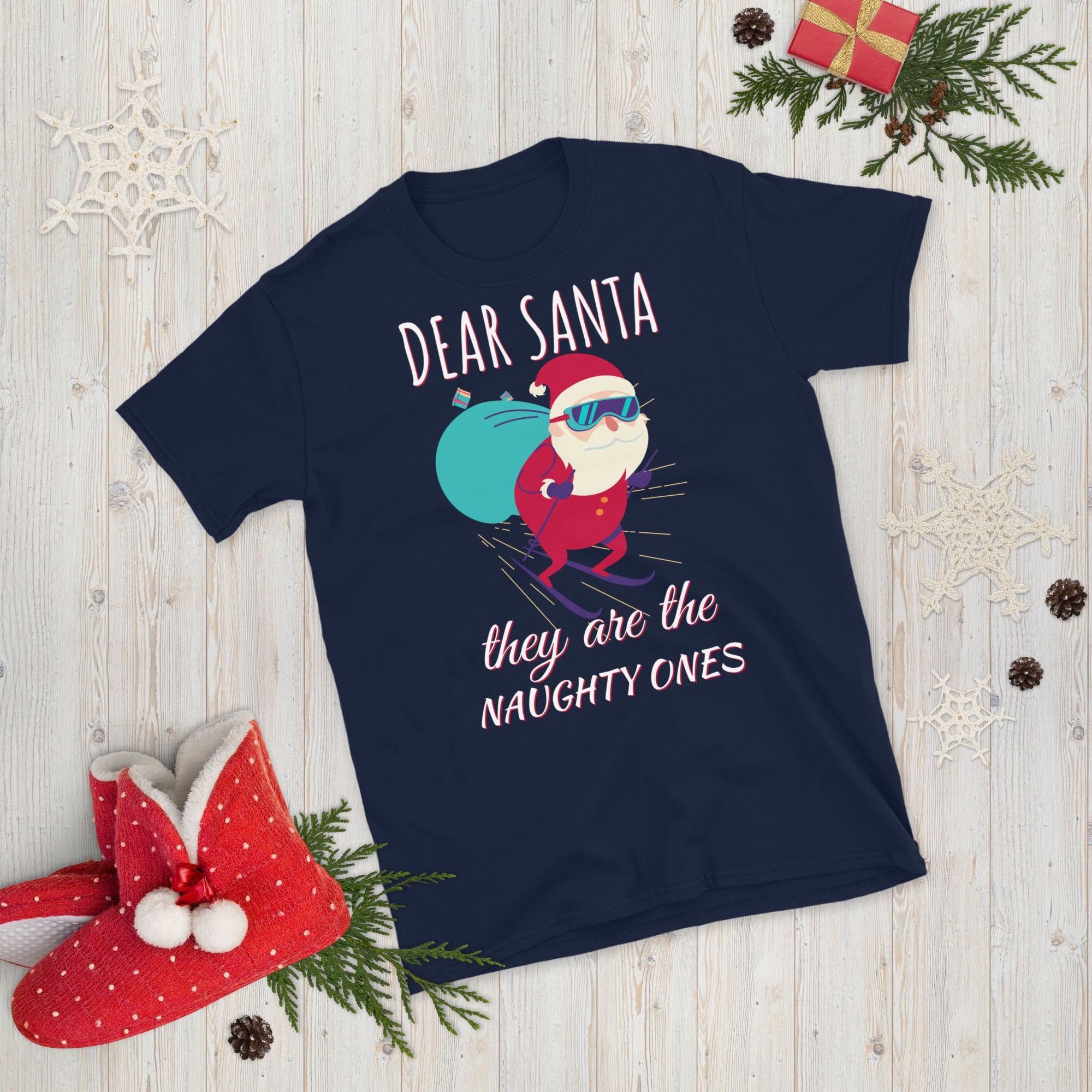 Dear Santa They're The Naughty Ones Shirt, Funny Christmas T Shirt, Funny Santa Shirt, Naughty Christmas, Christmas Family Outfits