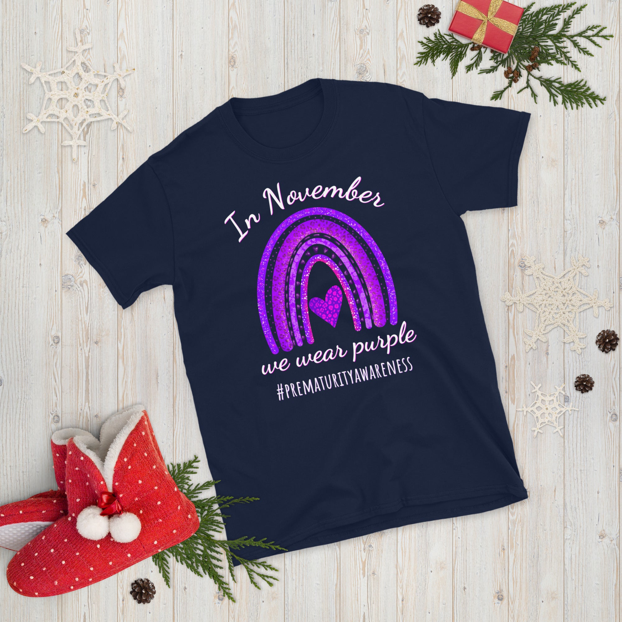 Prematurity Awareness Rainbow Shirt, Premature Day Shirt, Nicu Staff Tee, Nicu Awareness, Preemie Mom Shirt, In November we wear purple
