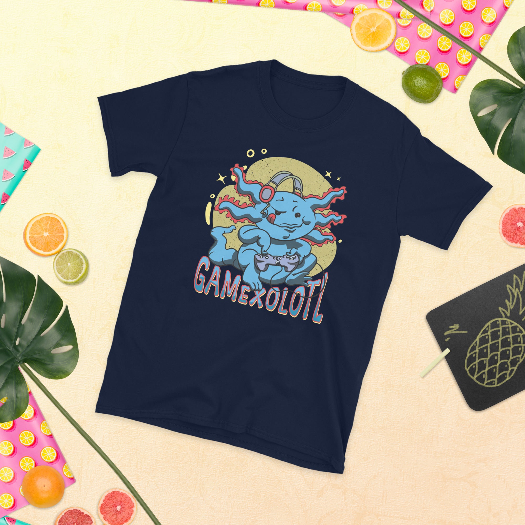 Axolotl Gamer T-Shirt, Axolotl Playing Video Games, Axolotl Shirt, Gamesolotl, Gamexolotl T Shirt, Mexican Salamander Gaming Gift - Madeinsea©
