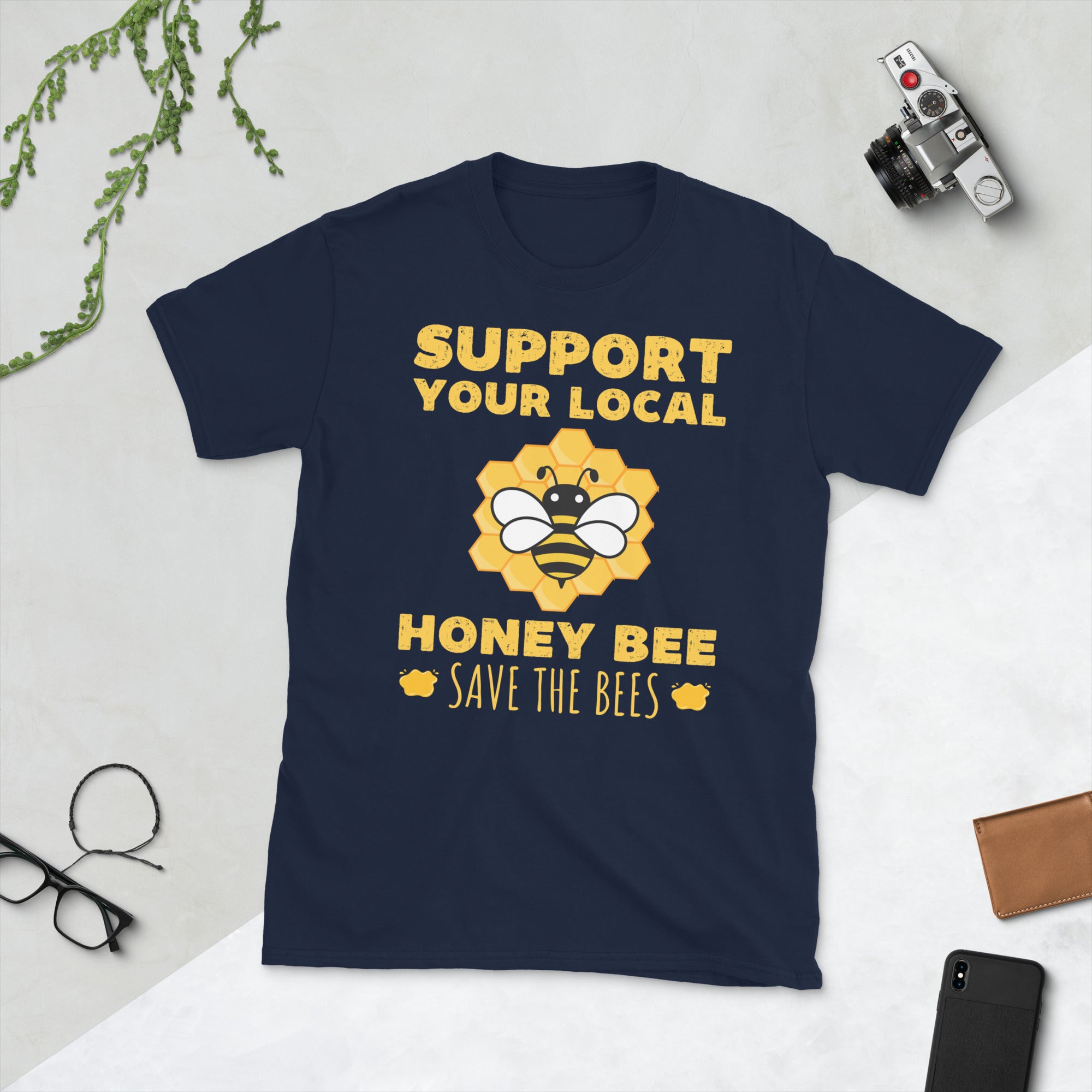 T-shirt Sauvez les abeilles, soutenez votre abeille locale, t-shirt d'apiculture, cadeau de t-shirt d'apiculteur drôle, t-shirt d'apiculteur, t-shirt de jardinier, amoureux des abeilles
