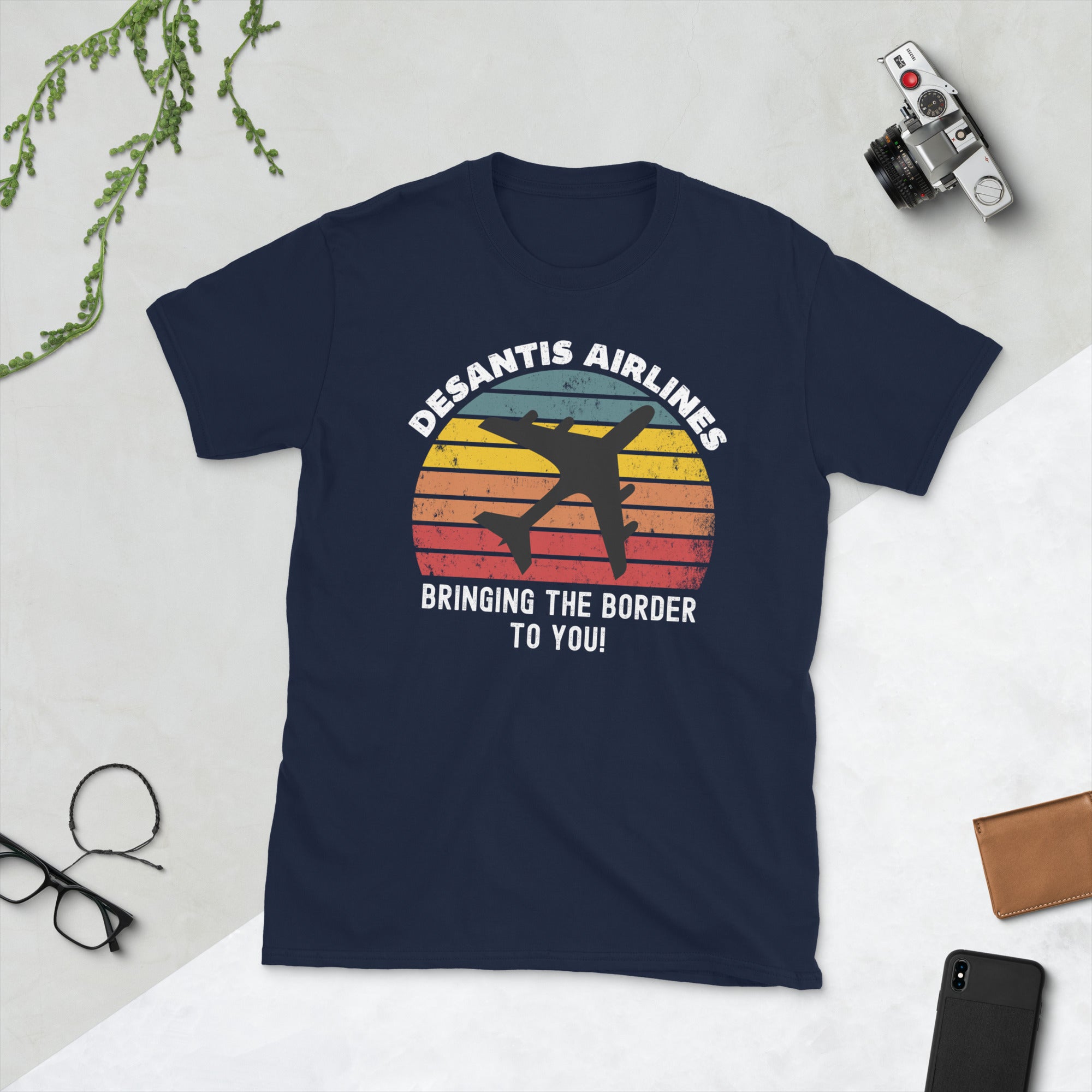 DeSantis Airlines Shirt, Ron DeSantis T-Shirt, Bringing The Border To You, Political Meme T-Shirt, DeSantis 2024 Shirt, Florida Governor Tee - Madeinsea©