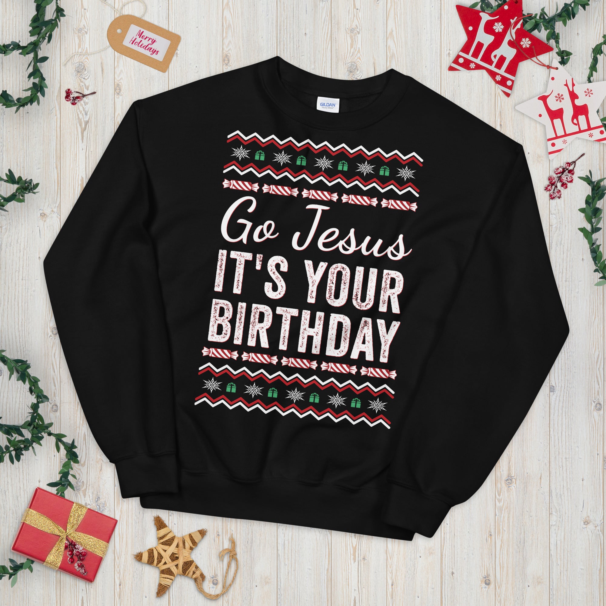 Go Jesus It's Your Birthday Christmas Sweatshirt, Go Jesus Sweatshirt, Jesus Birthday Sweater, Holiday Sweatshirt, Ugly Christmas Sweater