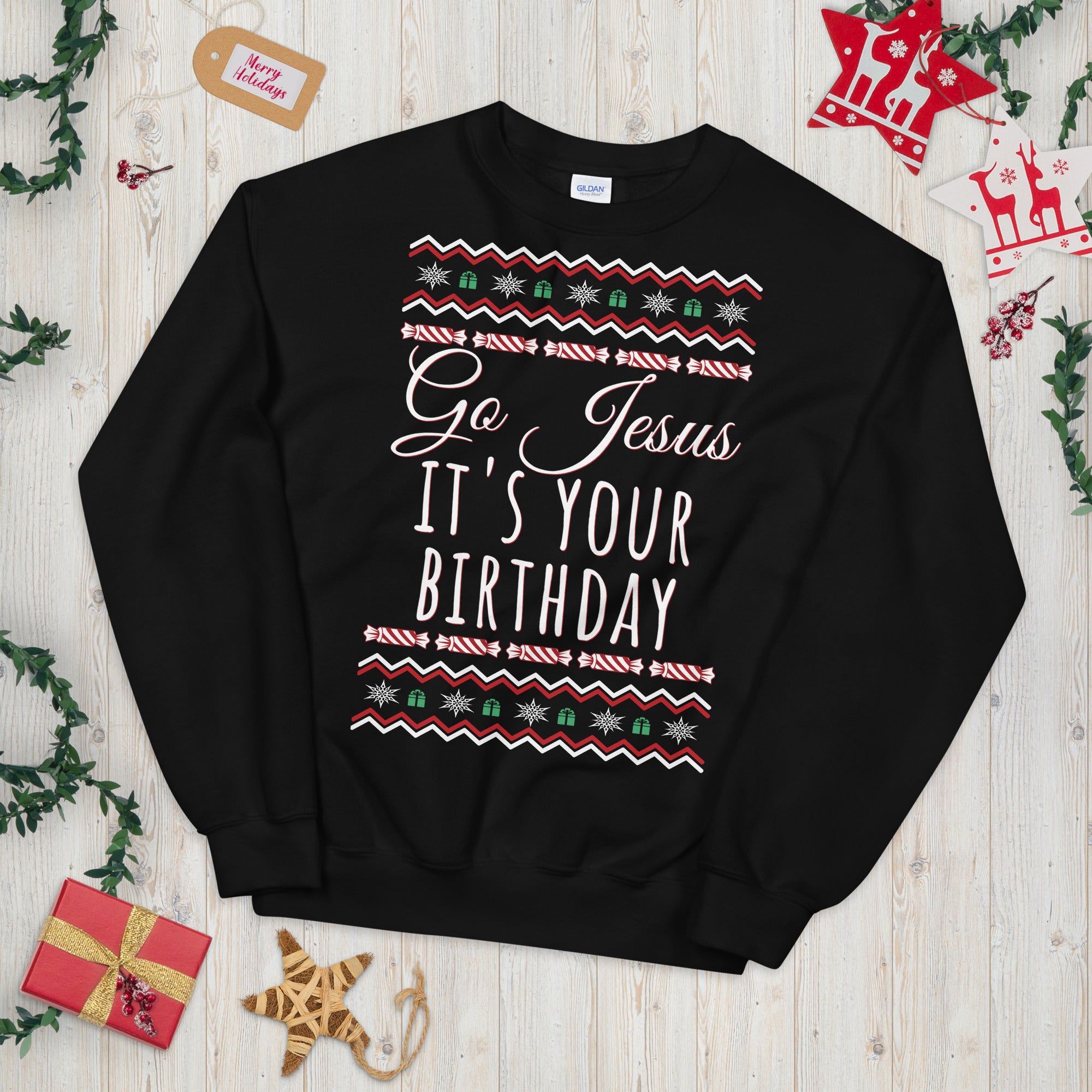 Go Jesus It's Your Birthday Christmas Sweatshirt, Go Jesus Sweatshirt, Jesus Birthday Sweater, Holiday Sweatshirt, Ugly Christmas Sweater