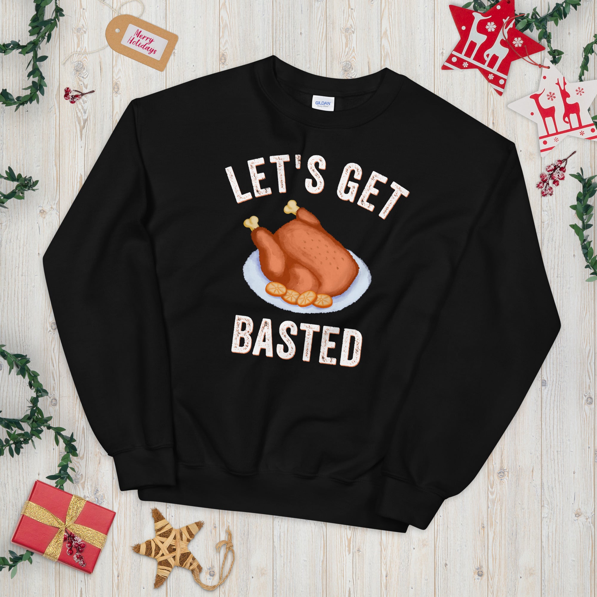 Let's Get Basted Sweatshirt, Thanksgiving Sweatshirt, Mom Thanksgiving, Family Thanksgiving Sweater, Funny Thanksgiving Gift Sweater - Madeinsea©