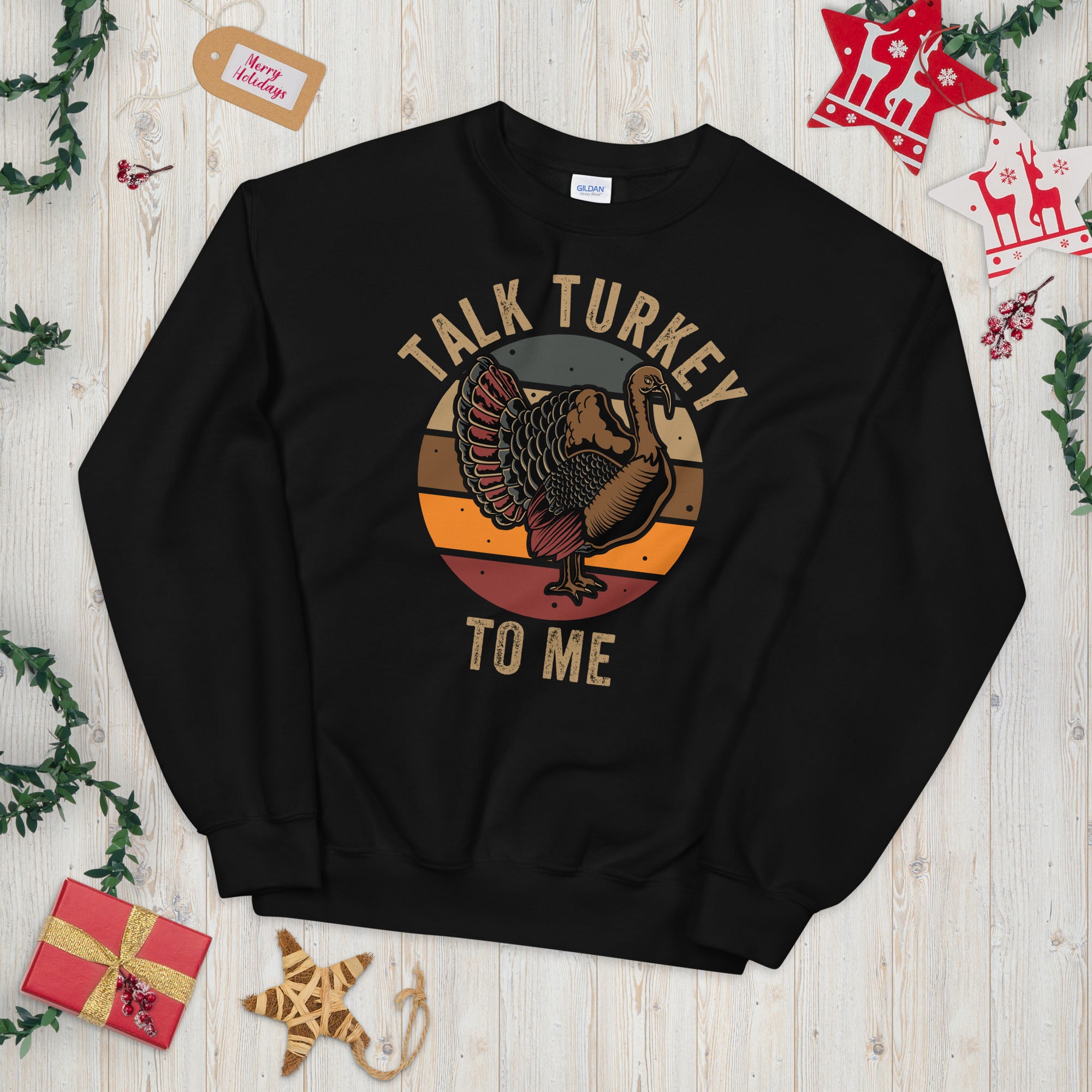 Talk Turkey To Me Sweatshirt, Thanksgiving Sweater, Funny Thanksgiving Sweater, Thanksgiving Dinner Sweater, Turkey Sweatshirt - Madeinsea©