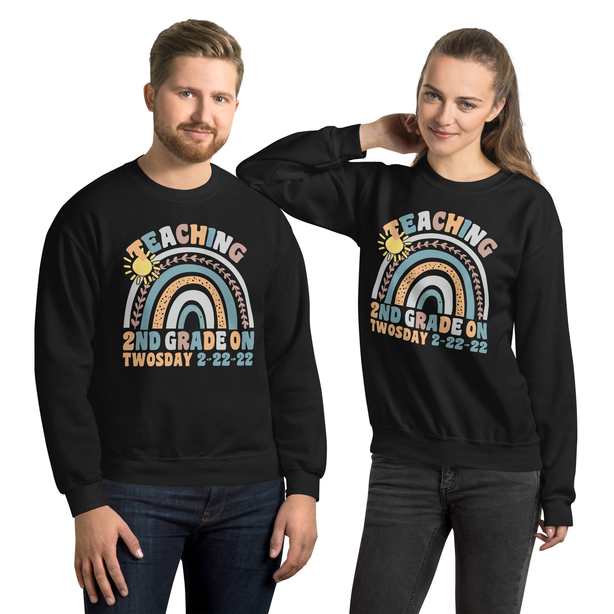 Teaching 2nd Grade On Twosday, Twosday Sweatshirt, 2nd Grade Teacher Sweater, Tuesday 2-22-22, Funny Twosday Gifts, Math Teacher, Numerology - Madeinsea©