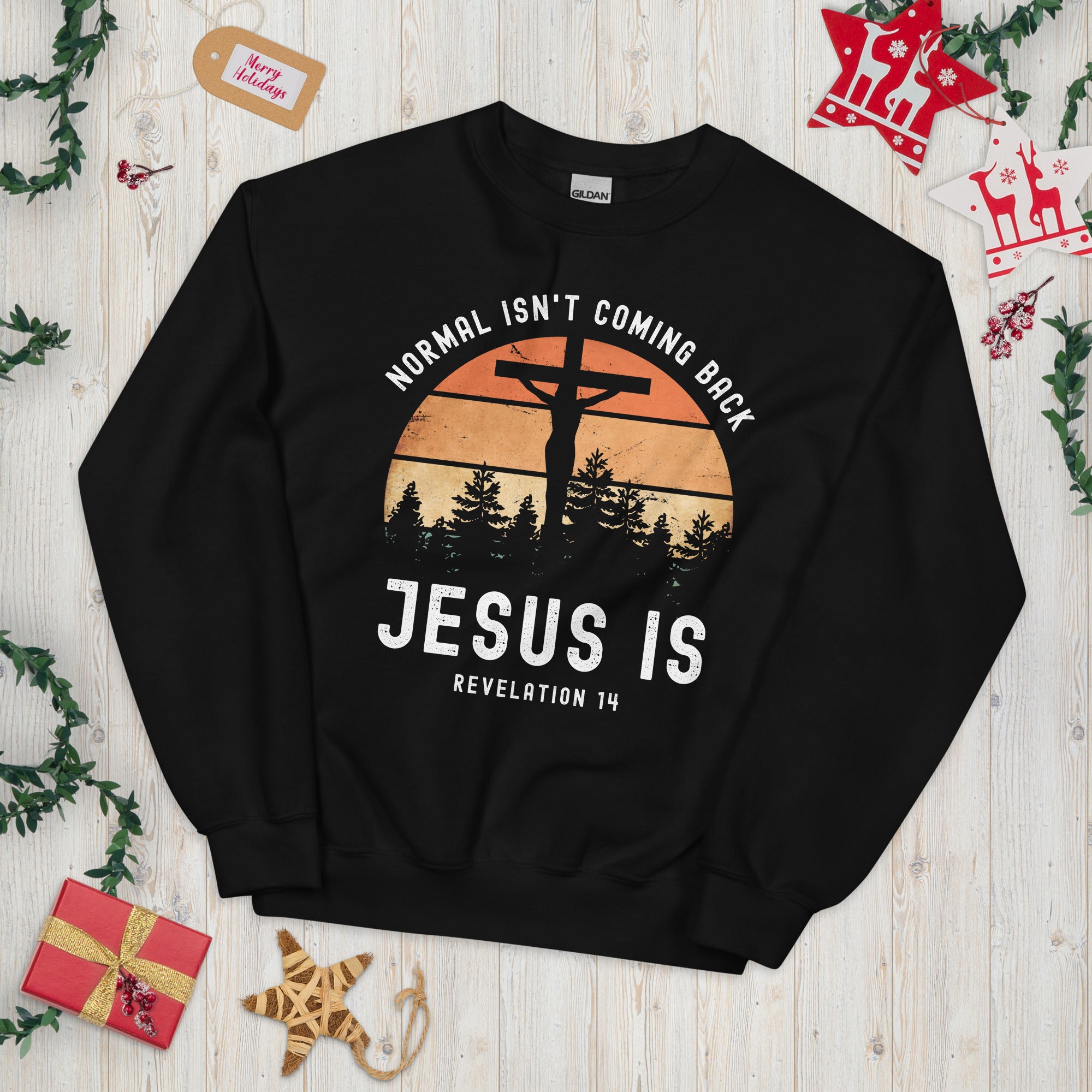 Normal Isn't Coming Back Jesus Is, Revelation 14 Sweatshirt, Bible Verse, Jesus Sweater, Faith Shirt, Religious Shirt, Motivational Gifts