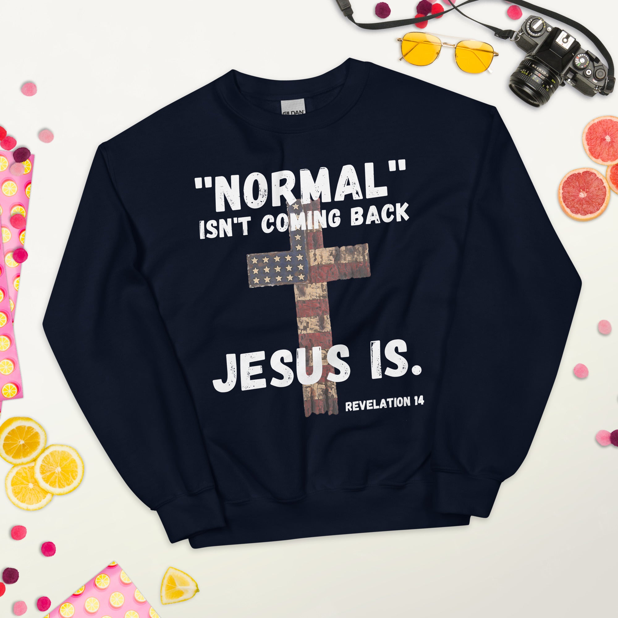 Normal Isnt Coming Back Jesus Is Sweatshirt, Bible Verse Revelation 14 Sweater, Christian Shirt, Religious Gifts, Christian Jesus Sweater