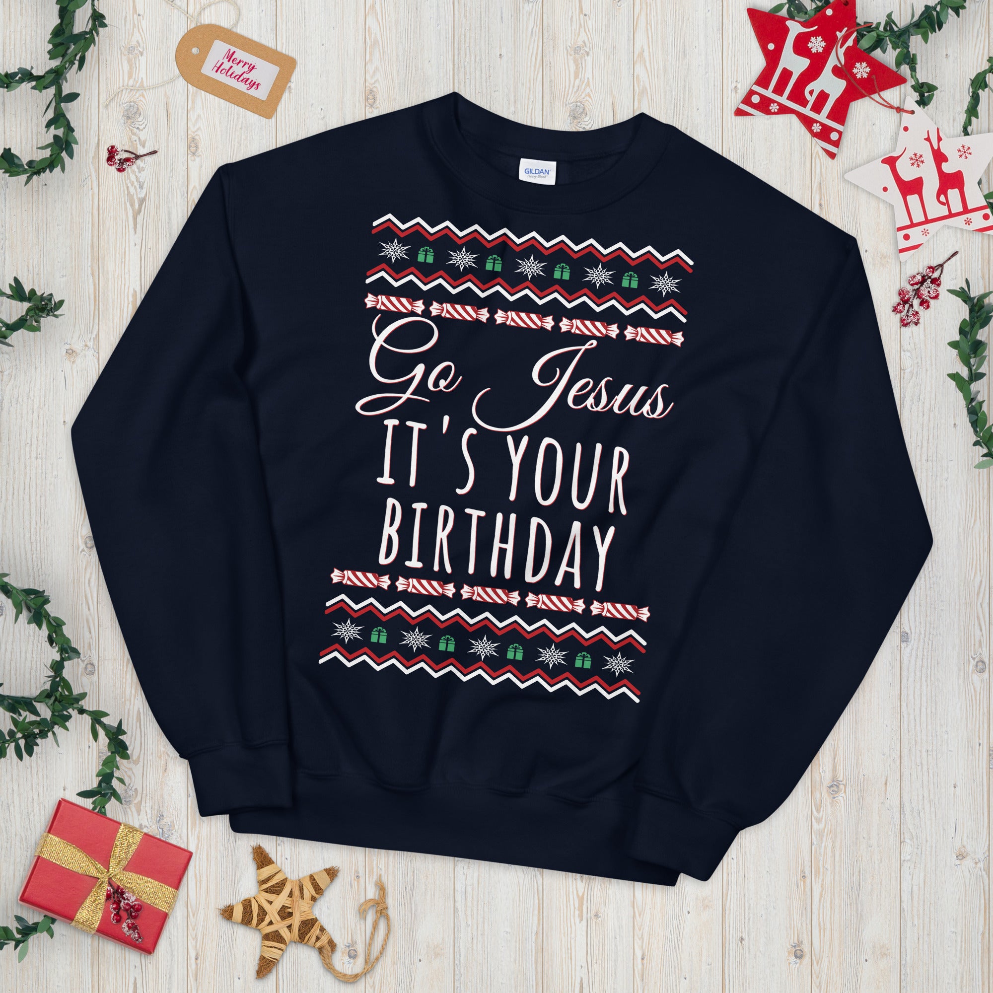 Go Jesus It's Your Birthday Christmas Sweatshirt, Go Jesus Sweatshirt, Jesus Birthday Sweater, Holiday Sweatshirt, Ugly Christmas Sweater