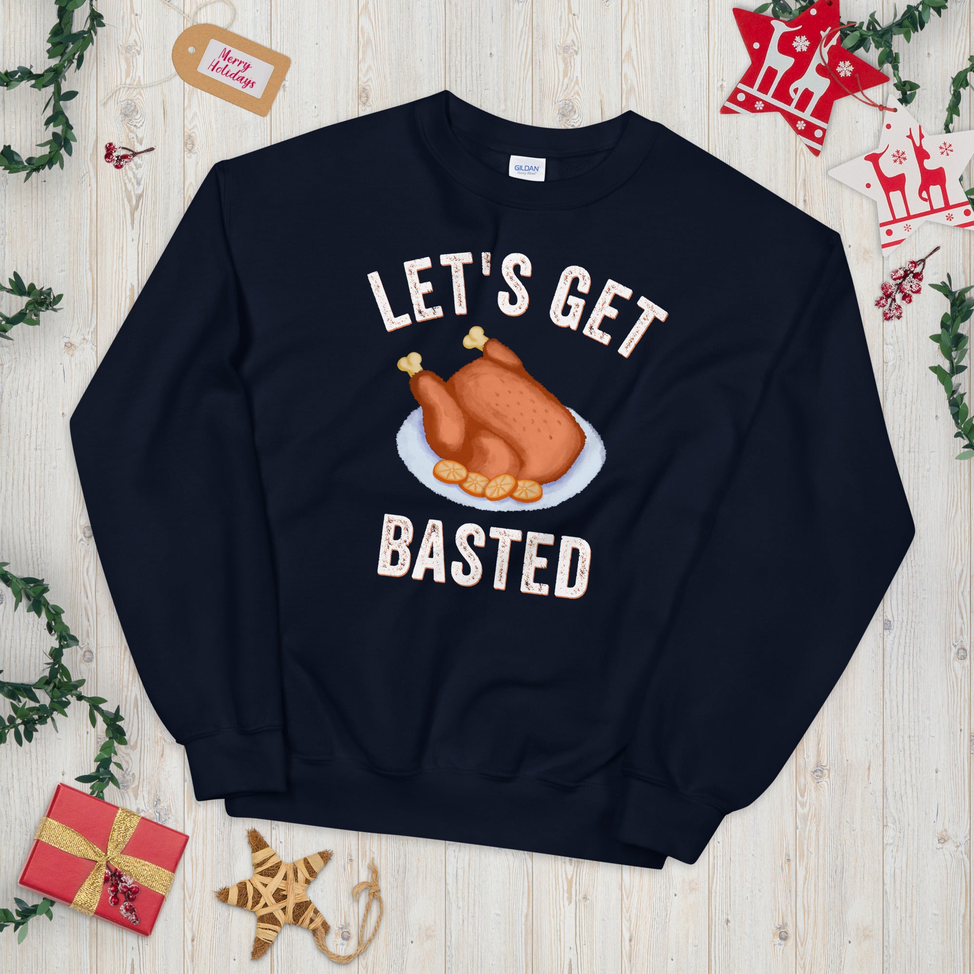 Let's Get Basted Sweatshirt, Thanksgiving Sweatshirt, Mom Thanksgiving, Family Thanksgiving Sweater, Funny Thanksgiving Gift Sweater - Madeinsea©
