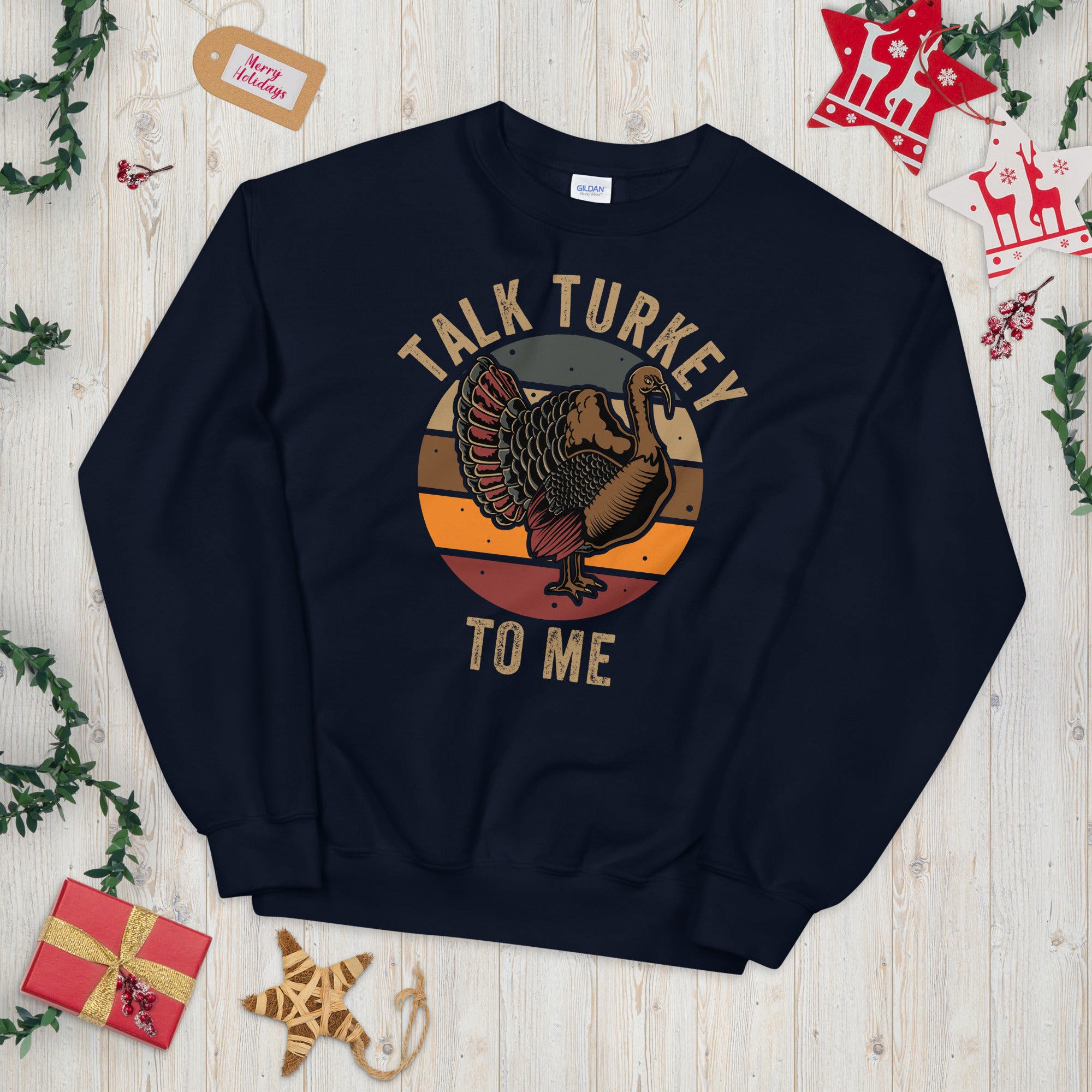 Talk Turkey To Me Sweatshirt, Thanksgiving Sweater, Funny Thanksgiving Sweater, Thanksgiving Dinner Sweater, Turkey Sweatshirt - Madeinsea©
