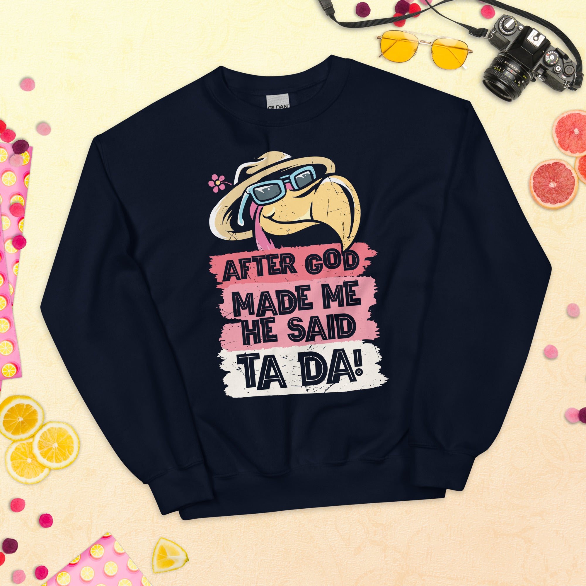 After God Made Me He Said Ta da Sweatshirt, Funny Chicken Shirt, Cute Chicken Sweater, Chicken Lover Gift, Funny Rooster Shirt, Chicken Farm - Madeinsea©