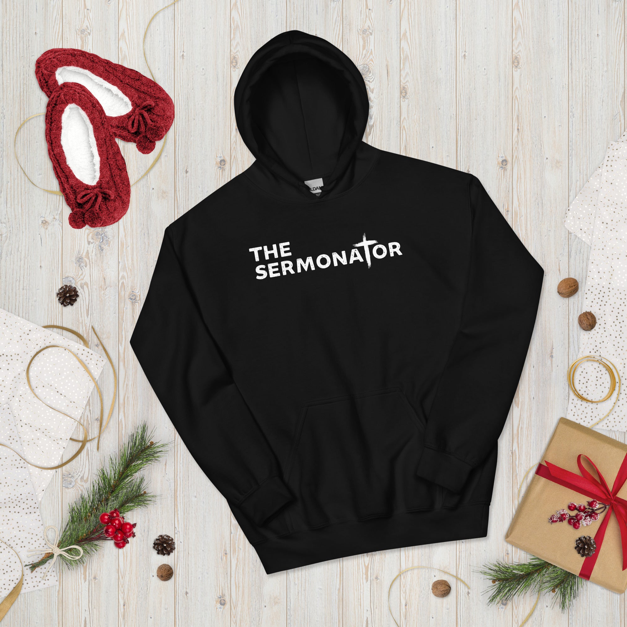 The Sermonator Hoodie, Funny Preacher Gift, Pastor Shirt, Missionary Sweater, Gifts For Pastor, Christian Preacher Hooded Sweatshirt - Madeinsea©