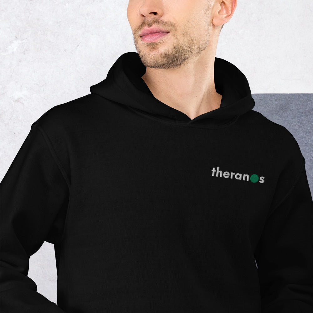 Theranos Hoodie, Theranos Startup Fraud, Theranos Embroidered Logo, Theranos Company, Theranos Risk Management, Theranos Early Investor - Madeinsea©