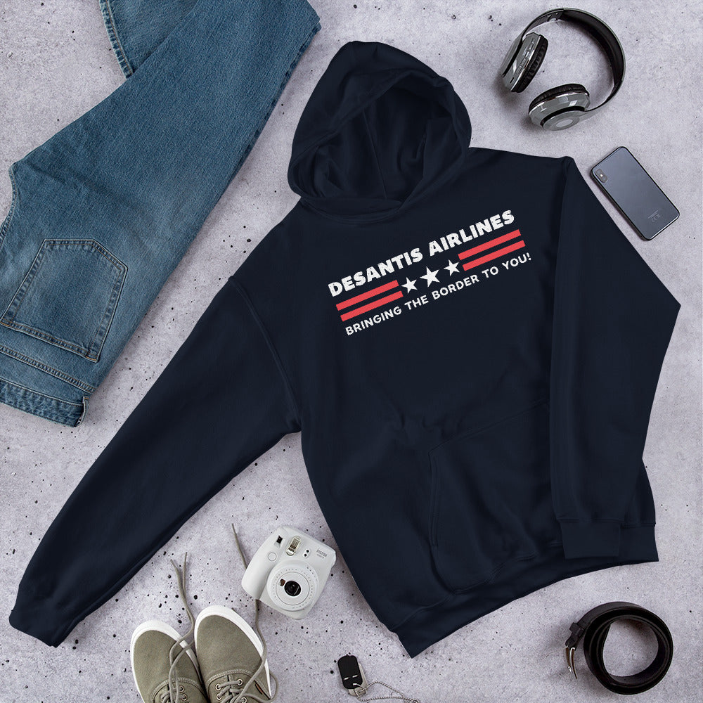 Desantis Airlines Bringing The Border To You, Desantis Airlines Hoodie, Funny Ron Desantis Hoodie, Republican Shirt, Ron Desantis 2024 Gifts - Madeinsea©