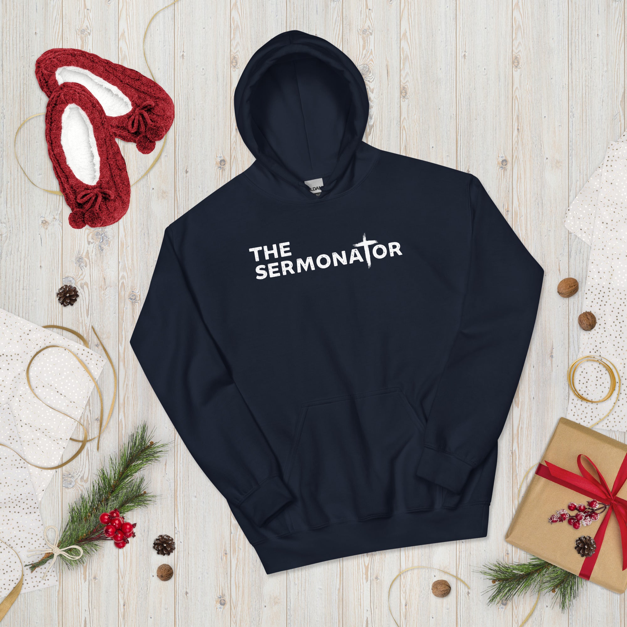 The Sermonator Hoodie, Funny Preacher Gift, Pastor Shirt, Missionary Sweater, Gifts For Pastor, Christian Preacher Hooded Sweatshirt - Madeinsea©