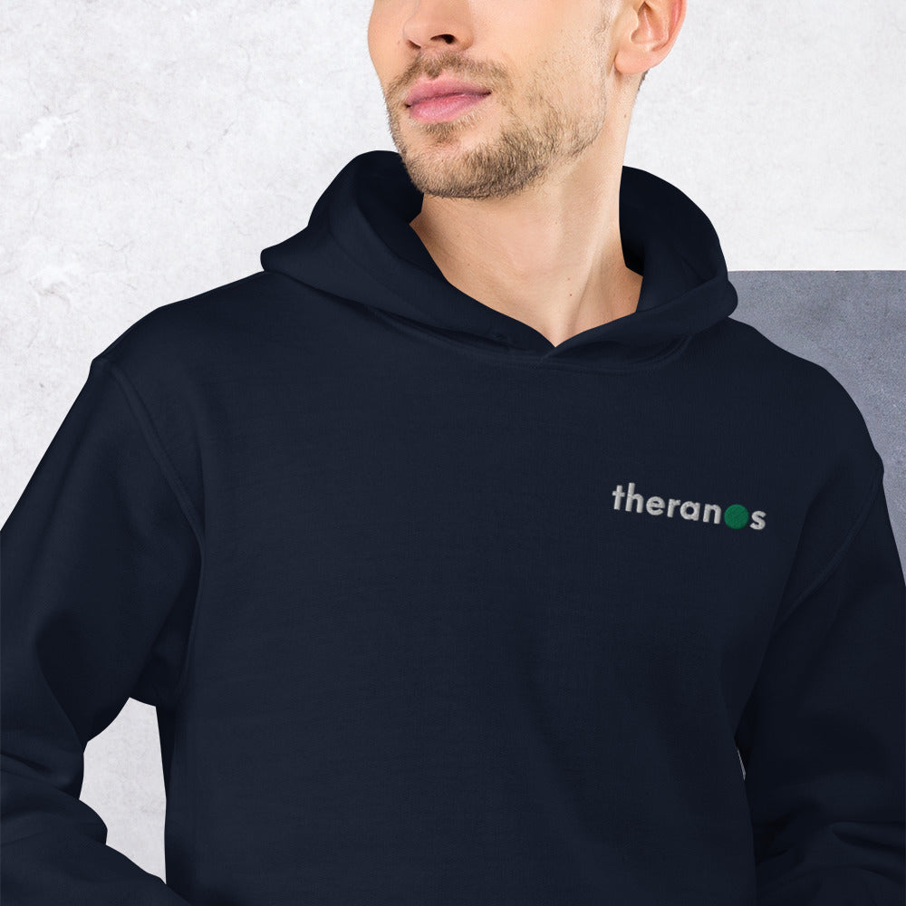 Theranos Hoodie, Theranos Startup Fraud, Theranos Embroidered Logo, Theranos Company, Theranos Risk Management, Theranos Early Investor - Madeinsea©