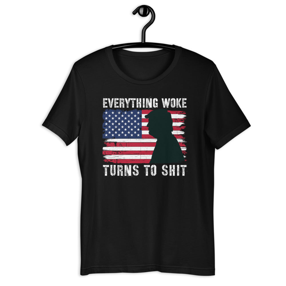 Everything Woke Turns to Shit - Trump MAGA, Mean Tweets 2024, Lustige republikanische Shirts, konservative T-Shirts, Politik, Antidemokrat