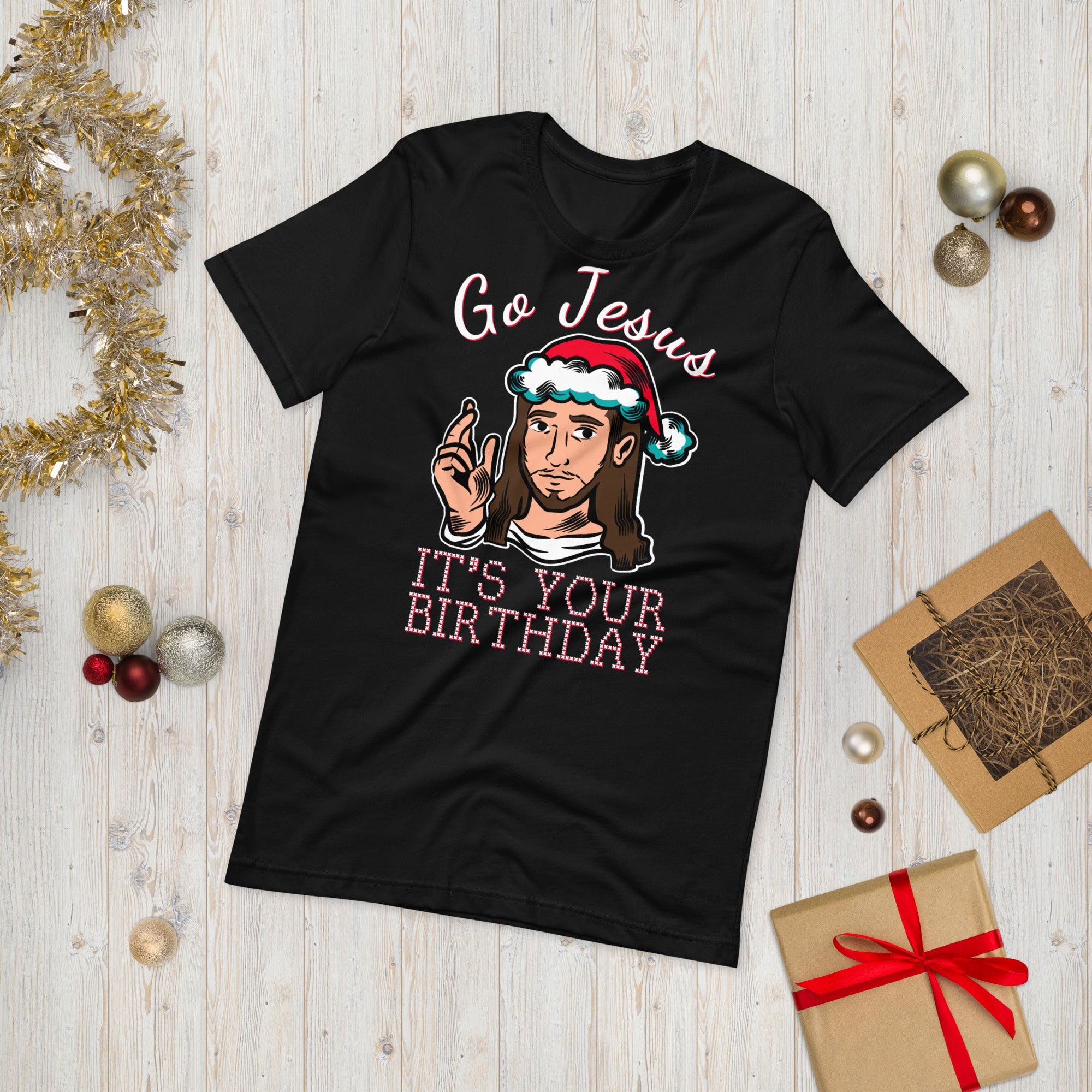 Go Jesus It es Your Birthday Weihnachtsshirt, Go Jesus Shirt, Jesus Geburtstagsshirt, Urlaubsshirt, Hässliches Weihnachtspullover Shirt, Lustige Weihnachten
