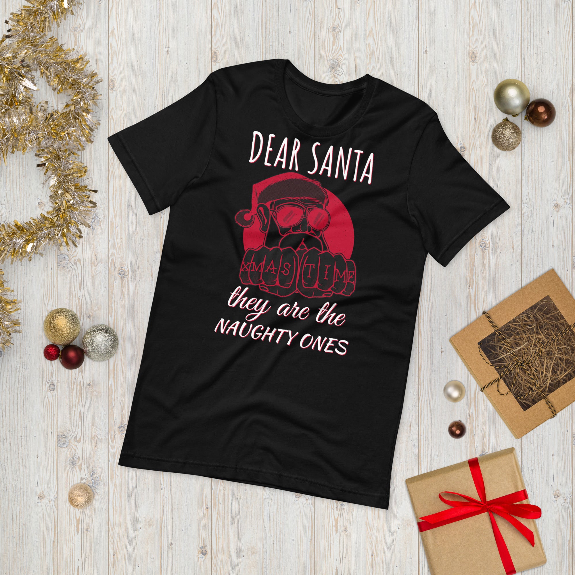 Dear Santa They're The Naughty Ones Shirt, Funny Christmas Gift, Funny Santa Shirt, Christmas Gift, Christmas Pajama Top, Naughty Christmas - Madeinsea©