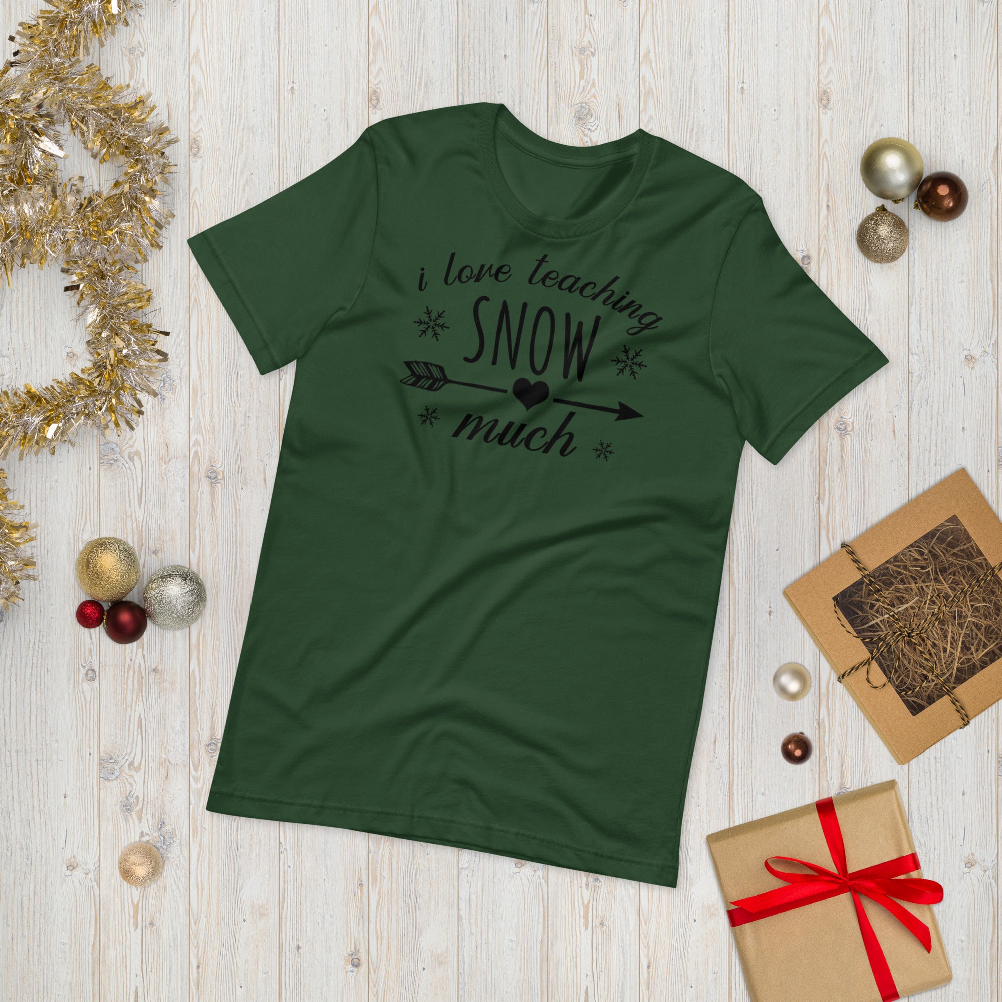 I Love Teaching Snow Much Shirt, Teacher T-Shirt, Christmas Tee for Teachers, Funny Winter Shirt for Teachers, Snow Day Teacher T Shirt