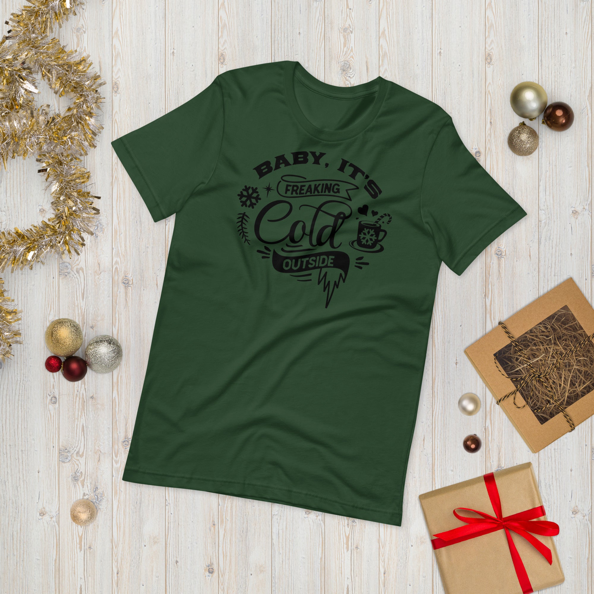 Baby It's Cold Outside T Shirt, Christmas T-Shirt, Funny Christmas Shirt, Christmas Gifts, Cute Christmas Pajama, Family Pajamas - Madeinsea©