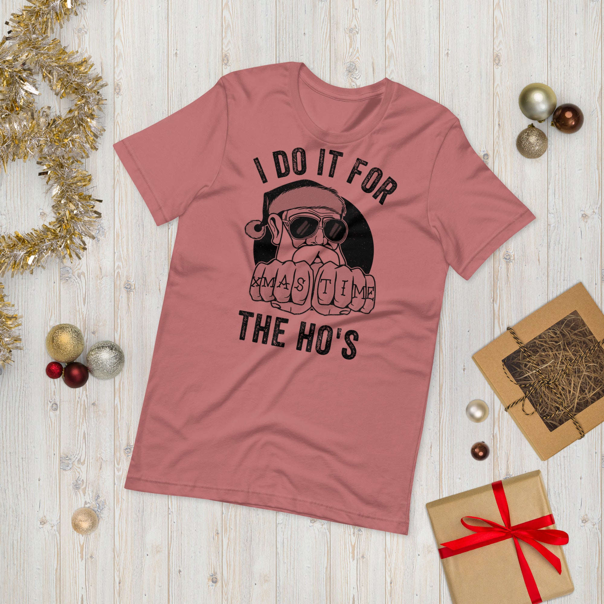 I Do It For The Hos Shirt, Rude Christmas Shirt, Santa Face Shirt, Santa Face Shirt, Rude Xmas Shirt, Offensive Xmas Gifts, Joke Xmas - Madeinsea©
