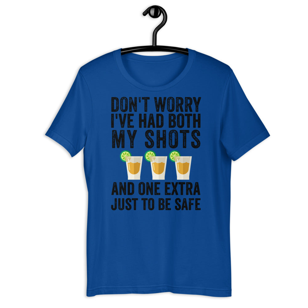 Don't Worry I've Had Both My Shots Shirt Funny Tequila Vintage T-Shirt, Booster shot, Third shot, Extra shot, Funny Vaccination Tequila Shot - Madeinsea©