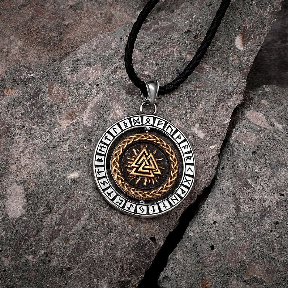 Viking Rotation Compass Necklace