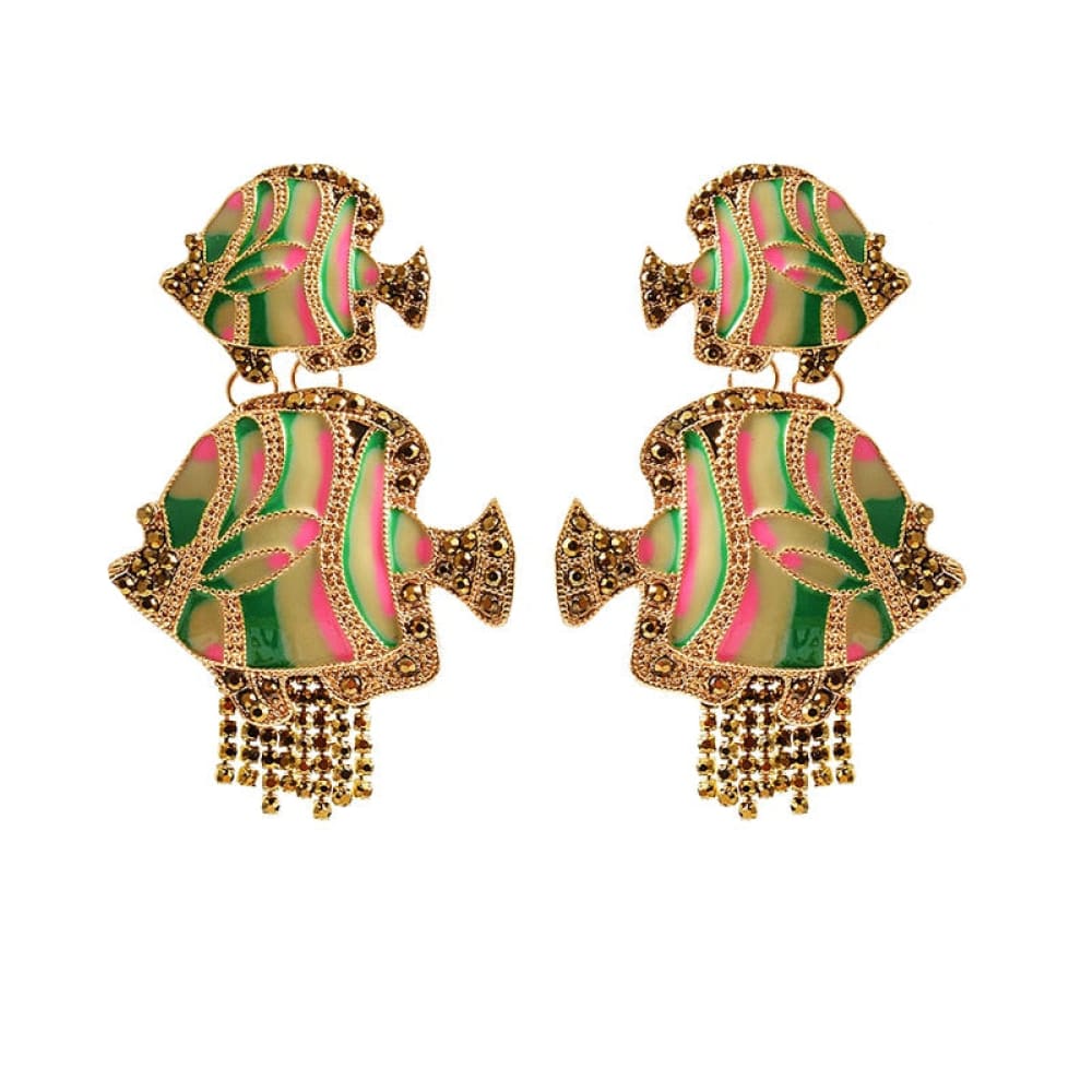 Vintage Large Fish Earrings