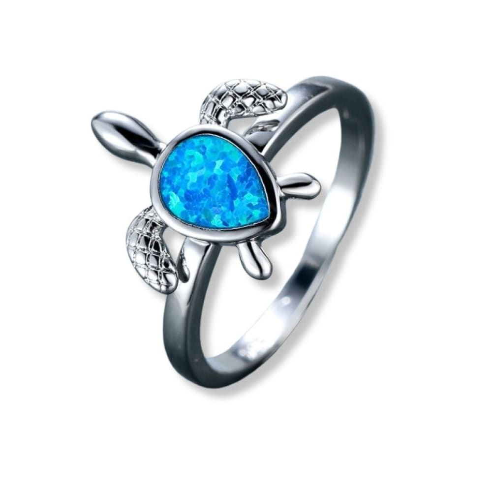Water Drop Sea Turtle Ring